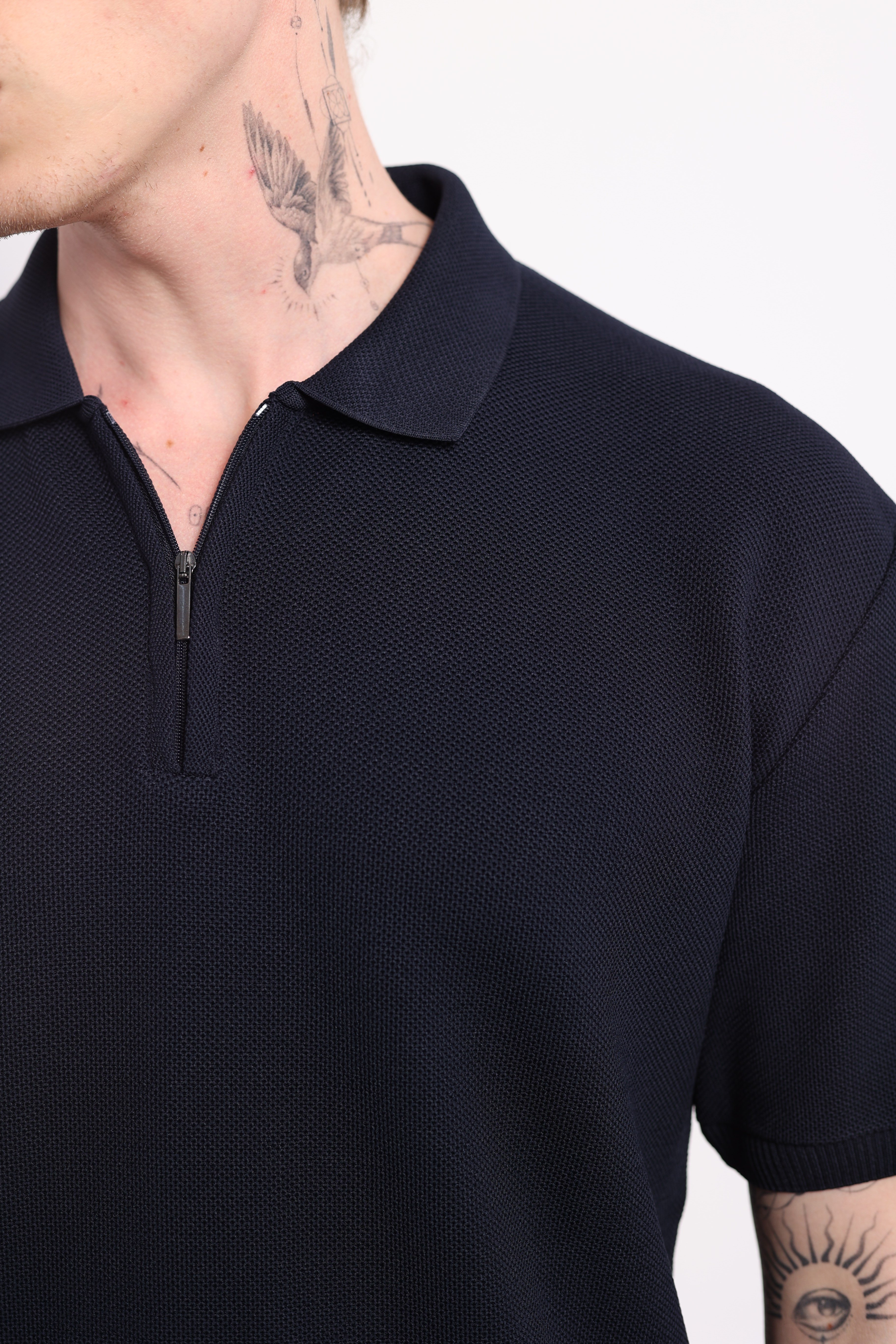 REGULAR FIT FERMUARLI POLO TRİKO T-SHIRT