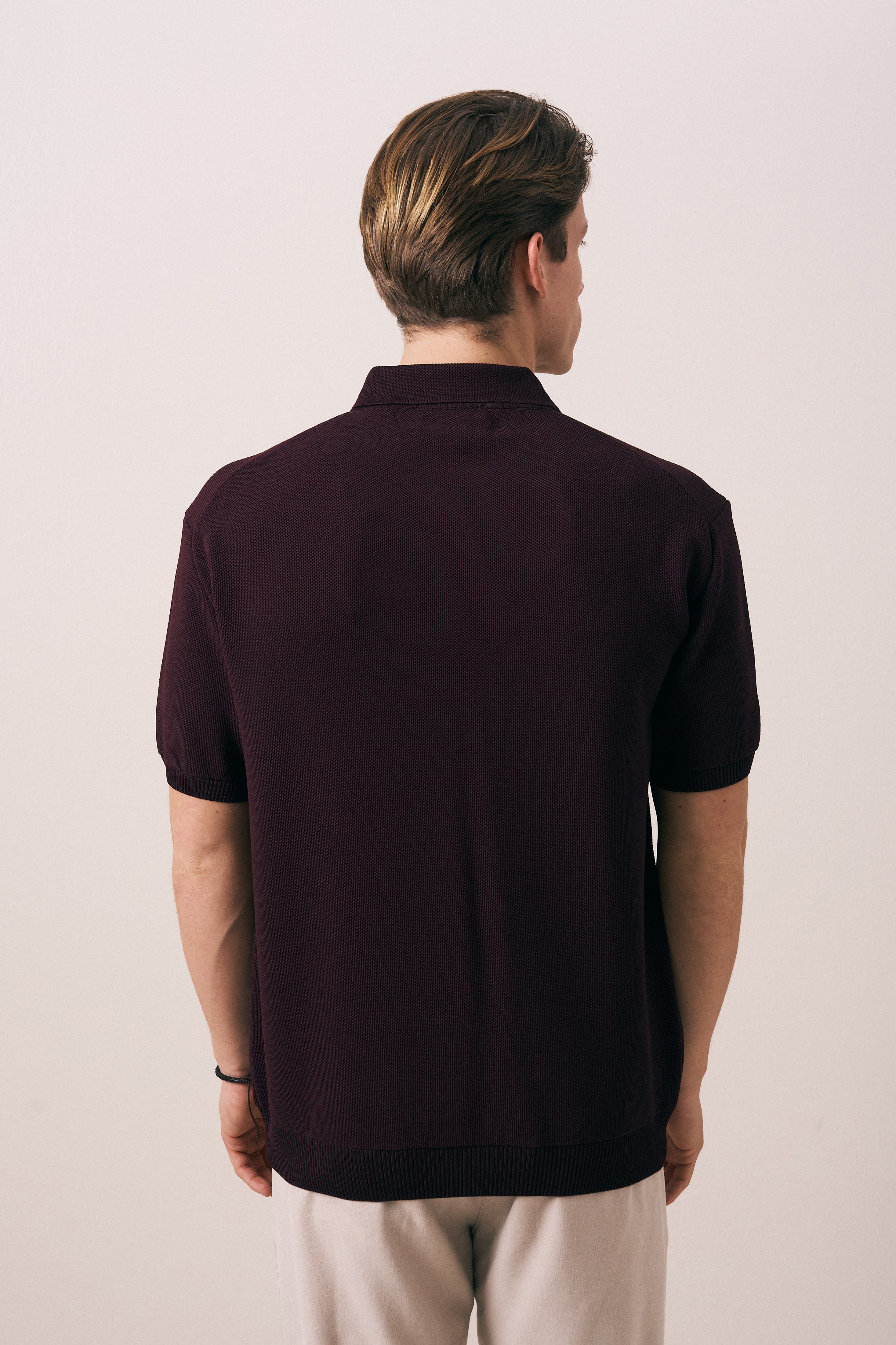 REGULAR FIT FERMUARLI POLO TRİKO T-SHIRT