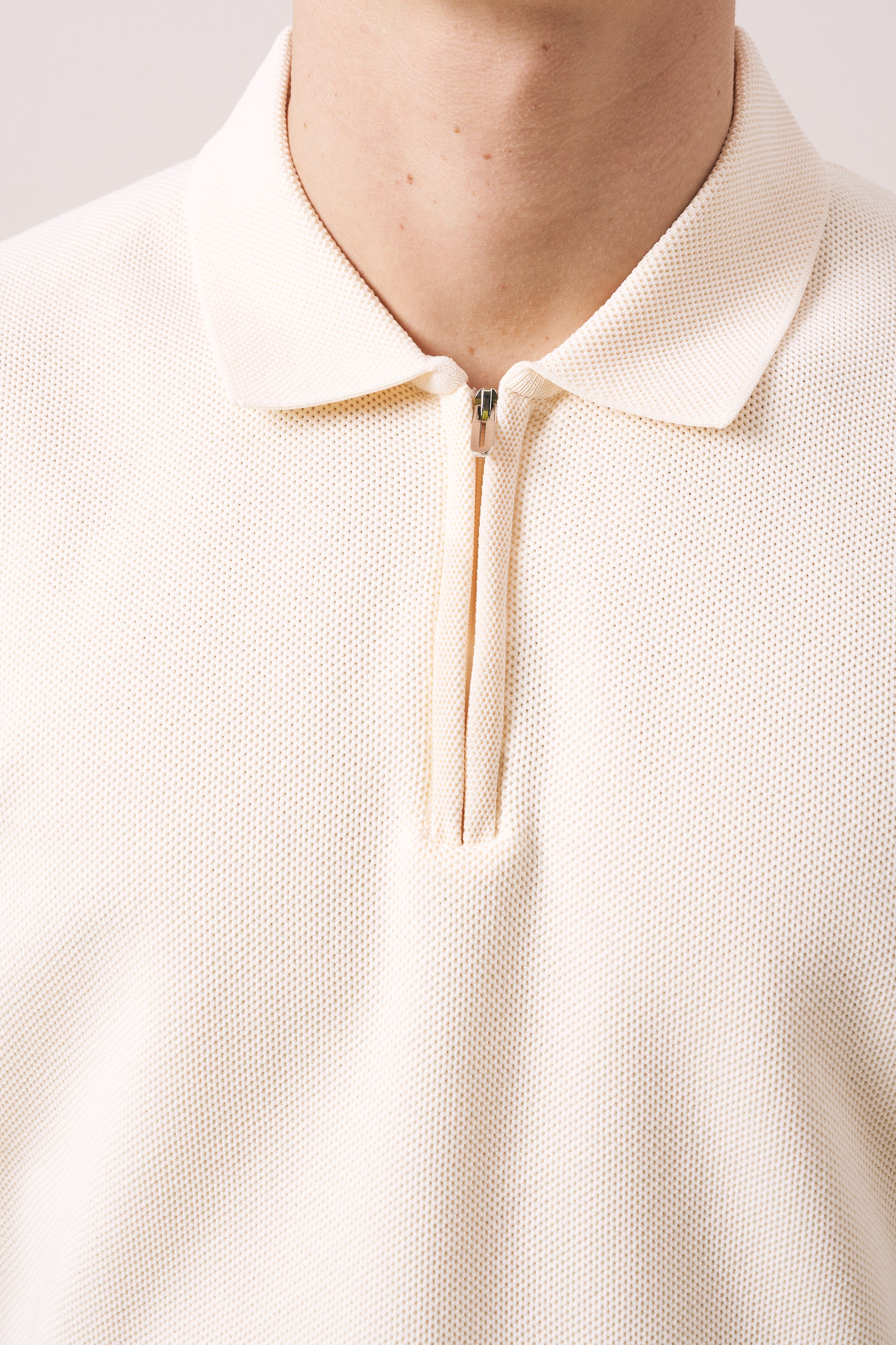 REGULAR FIT FERMUARLI POLO TRİKO T-SHIRT