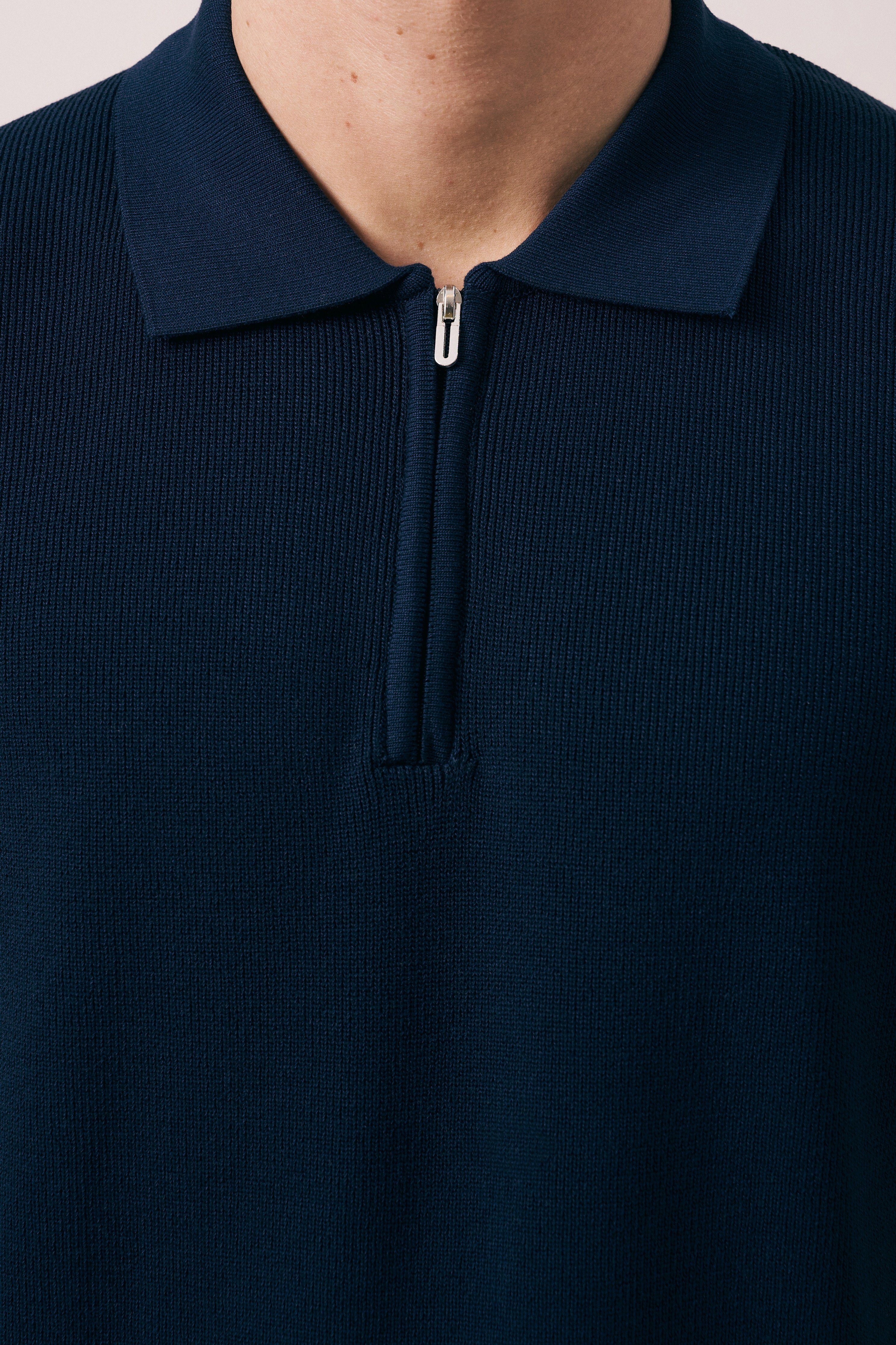 REGULAR FIT FERMUARLI POLO TRİKO T-SHIRT