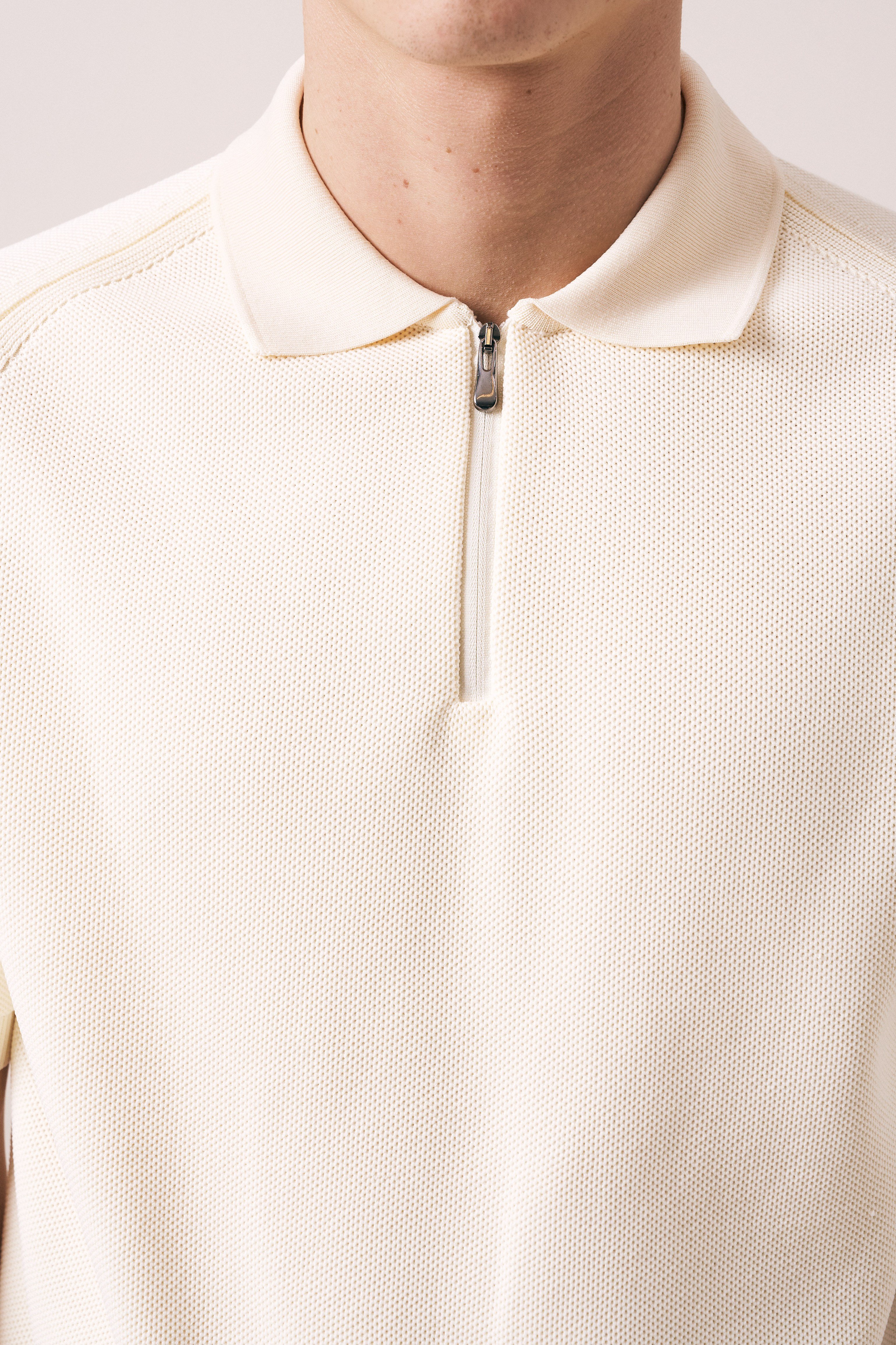 REGULAR FIT FERMUARLI POLO TRİKO T-SHIRT