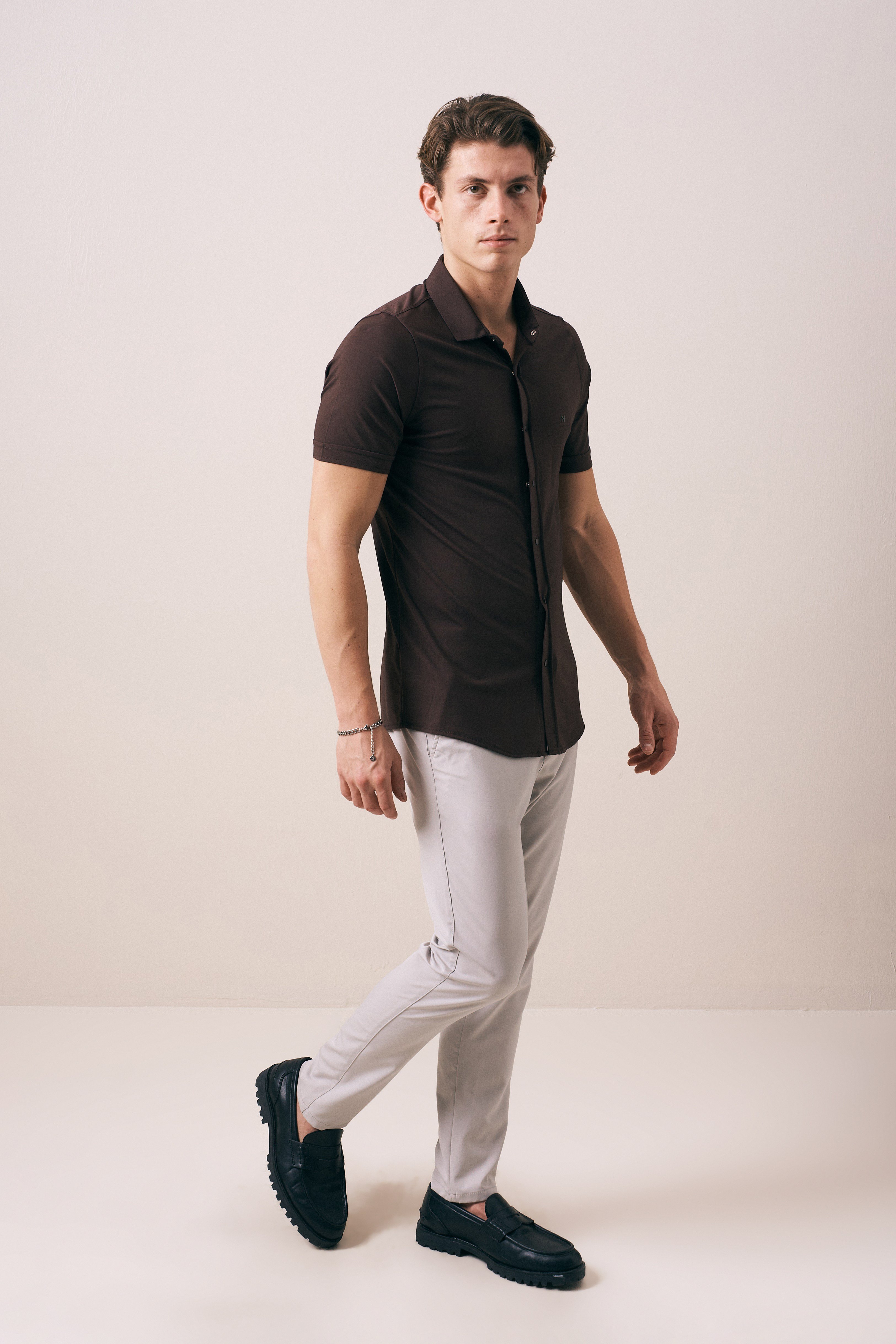 REGULAR FIT MODAL KISA KOL GÖMLEK