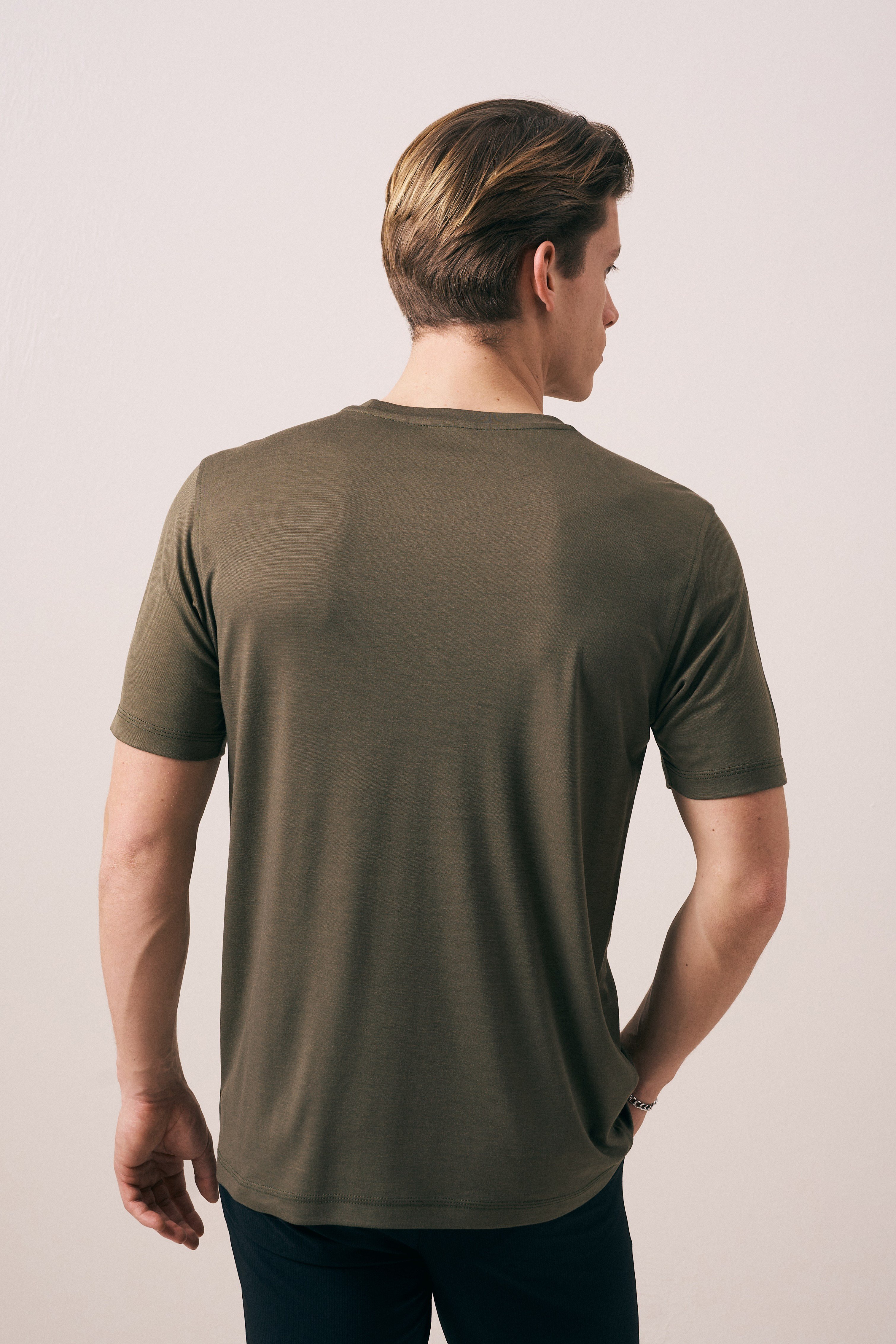 REGULAR FIT MODAL KISA KOL T-SHIRT