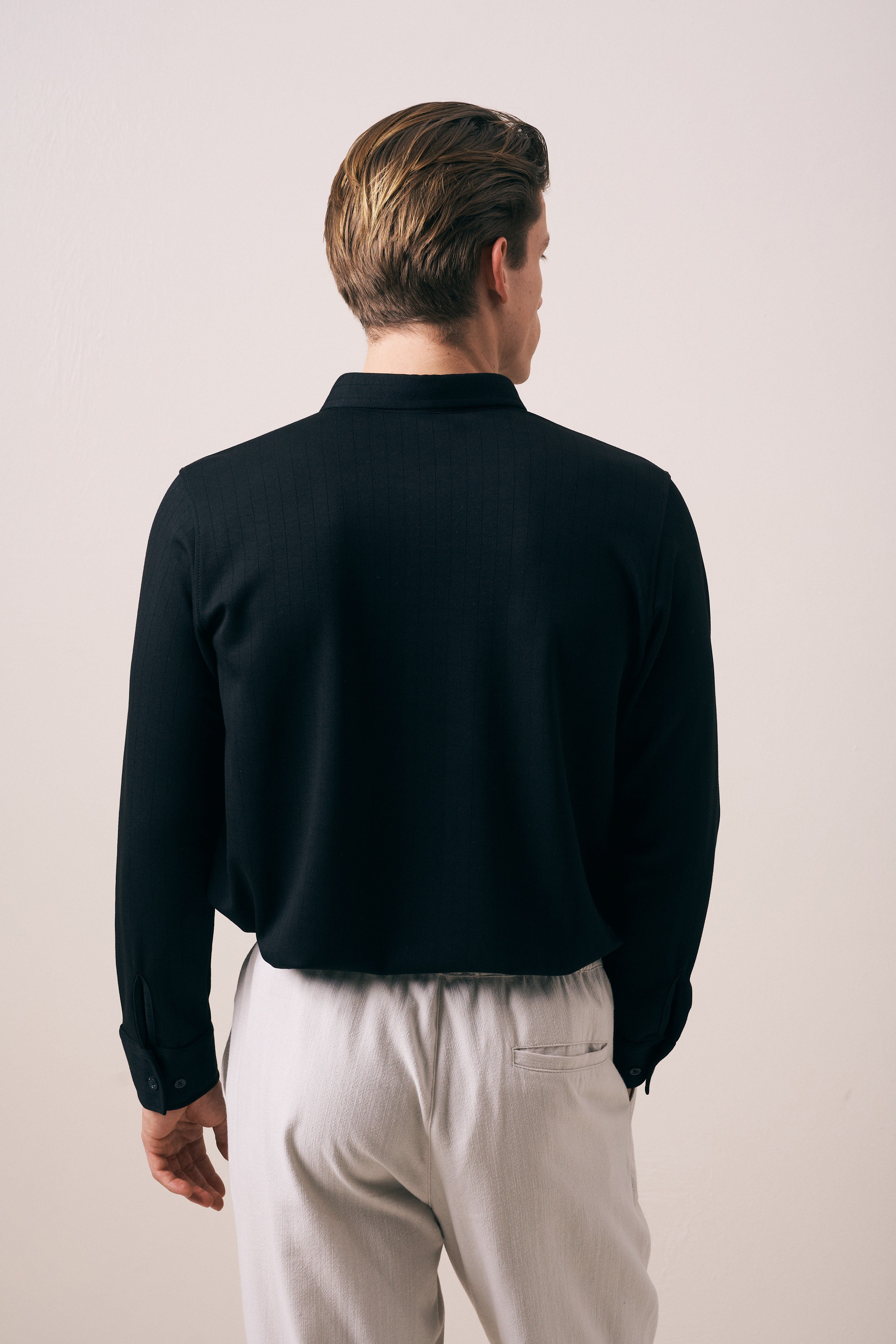 REGULAR FIT OYSHO ÇİZGİ DOKULU GÖMLEK