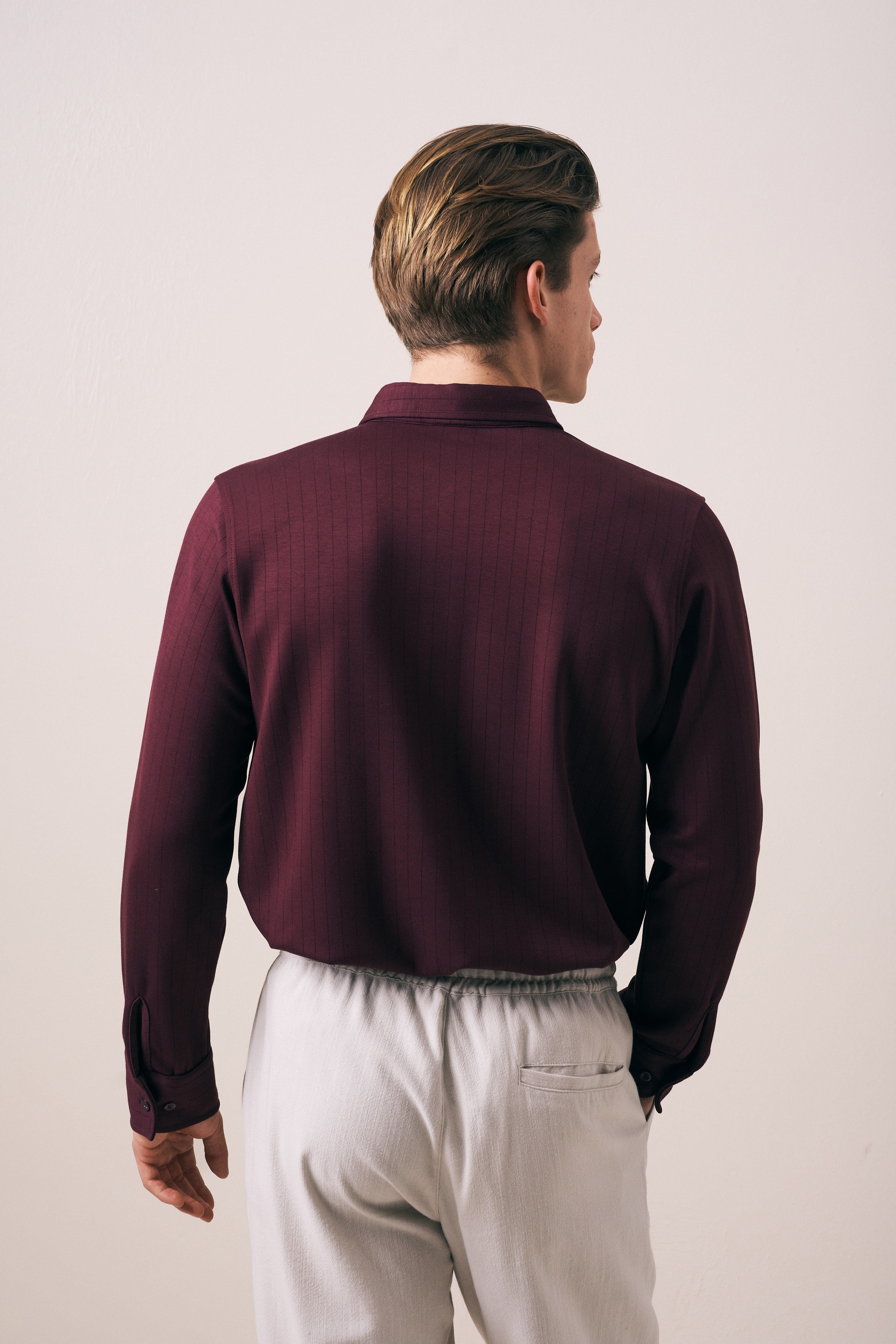 REGULAR FIT OYSHO ÇİZGİ DOKULU GÖMLEK