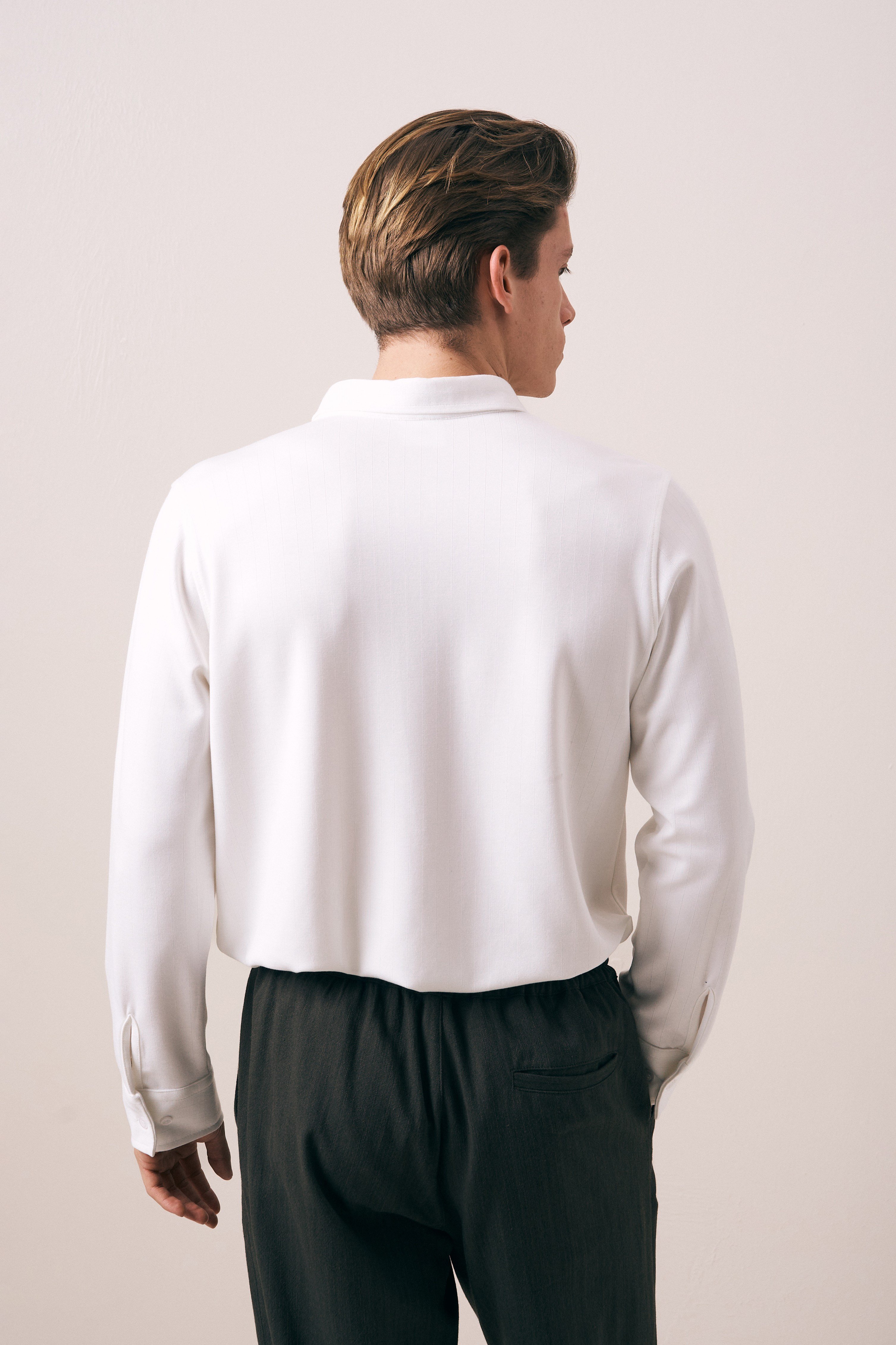 REGULAR FIT OYSHO ÇİZGİ DOKULU GÖMLEK