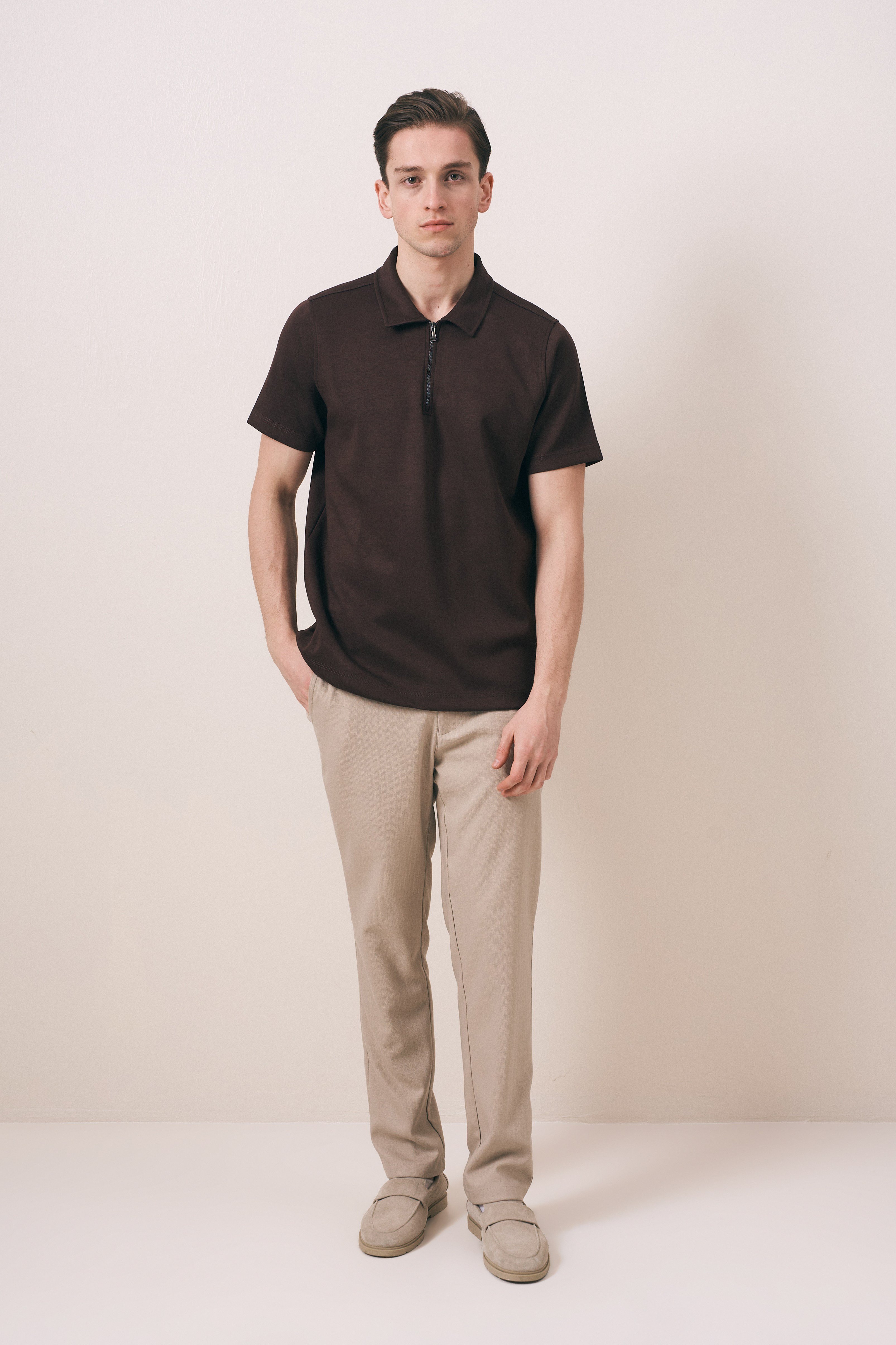 REGULAR FIT OYSHO FERMUARLI POLO T-SHIRT