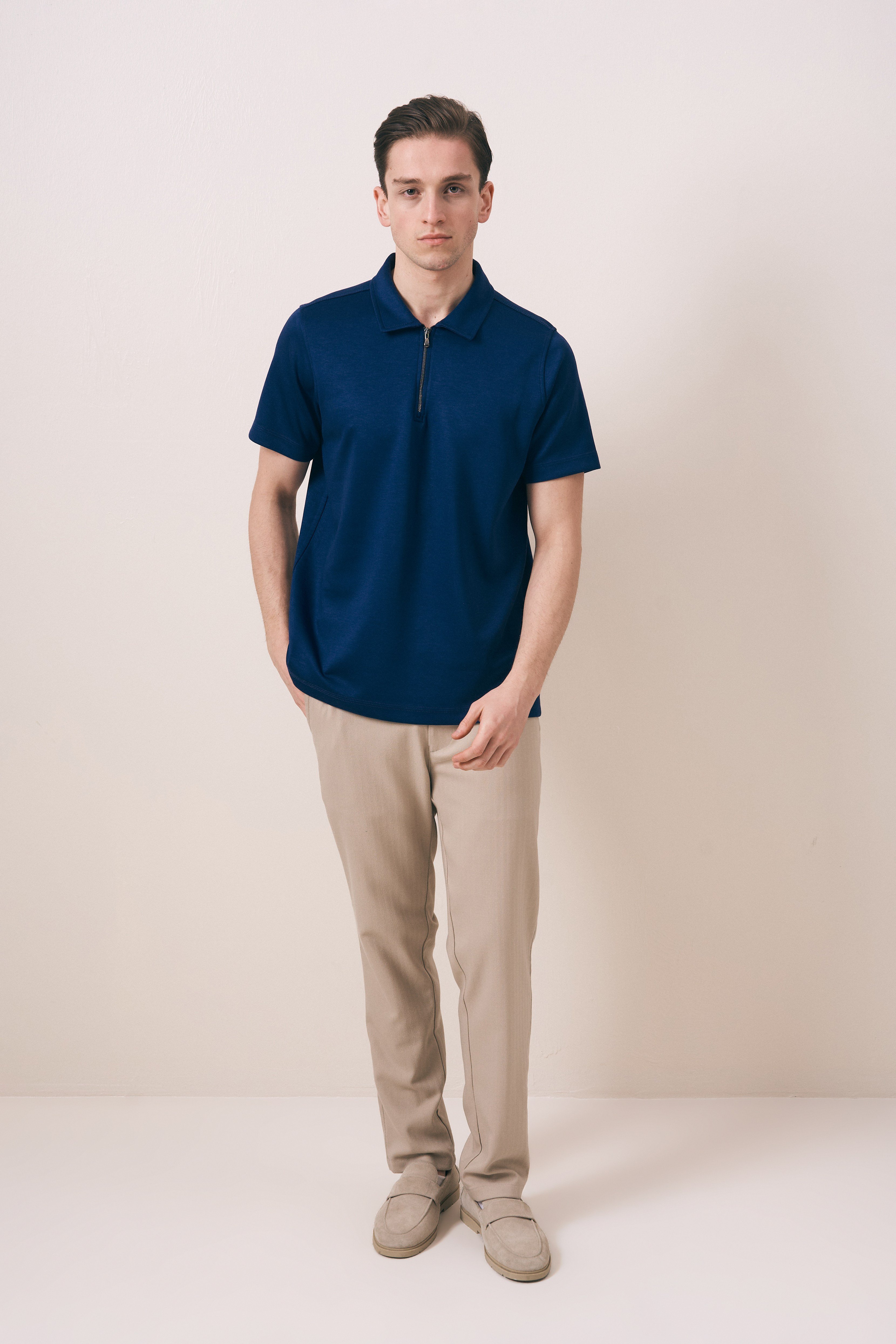 REGULAR FIT OYSHO FERMUARLI POLO T-SHIRT