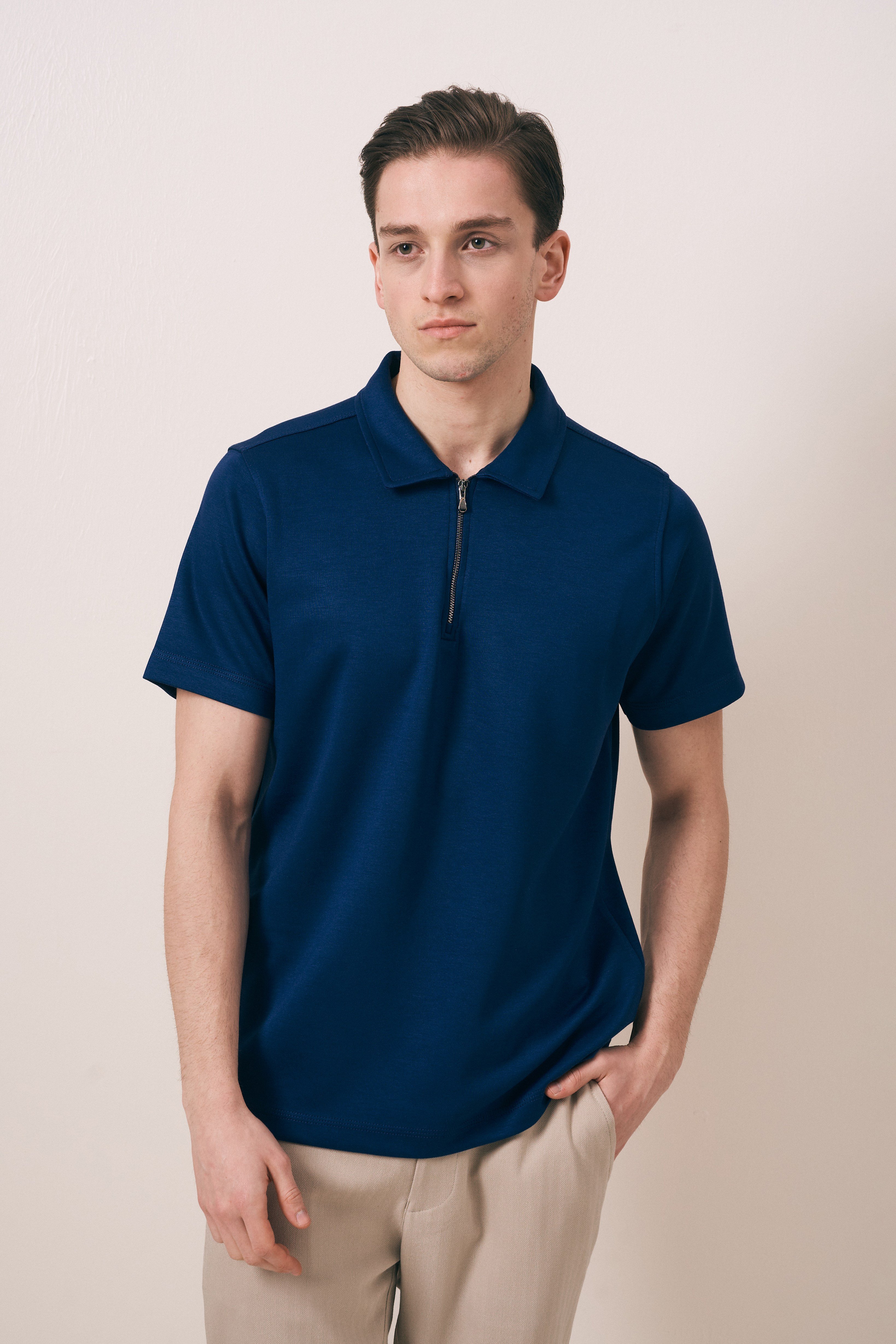 REGULAR FIT OYSHO FERMUARLI POLO T-SHIRT