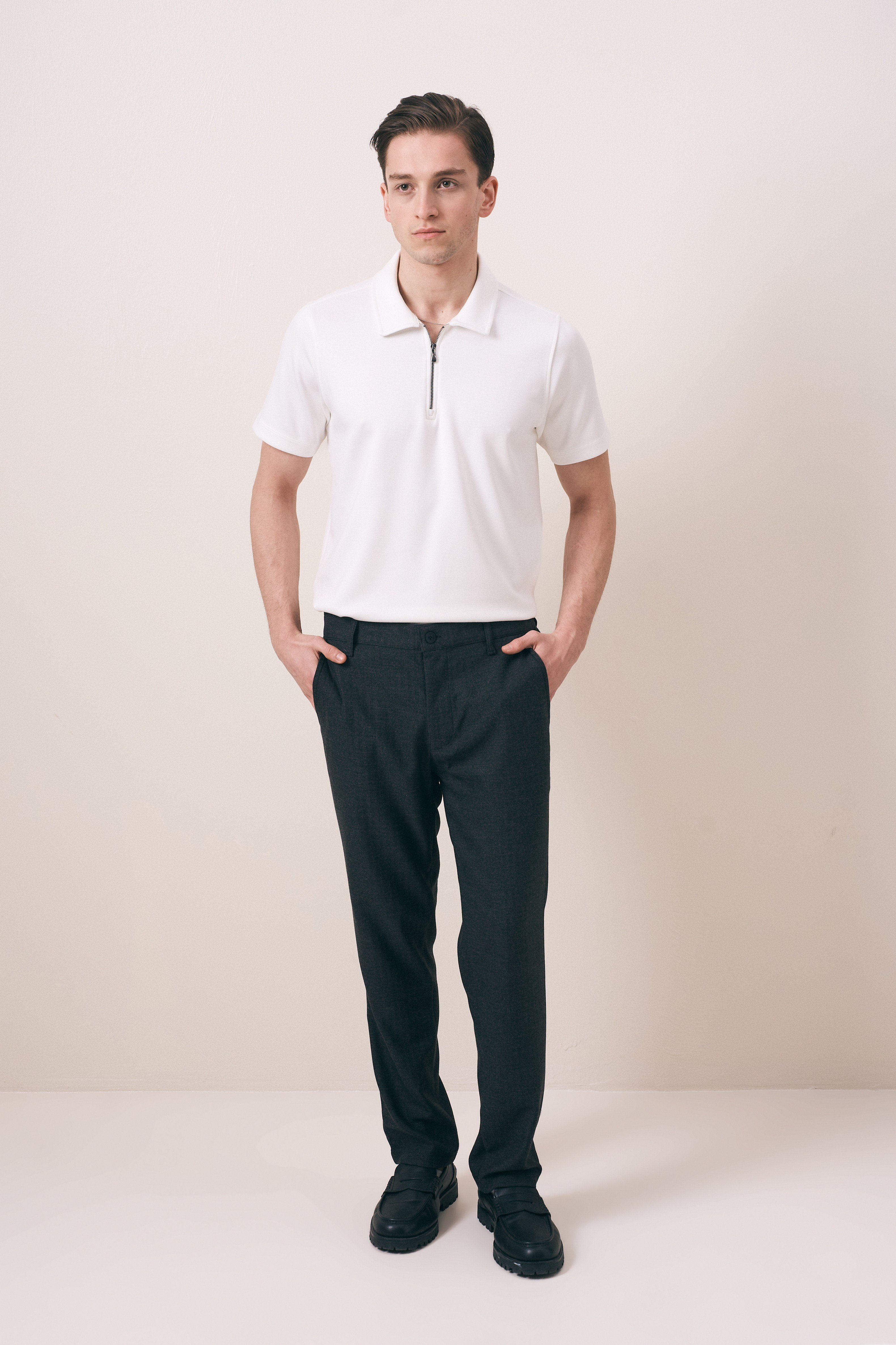 REGULAR FIT OYSHO FERMUARLI POLO T-SHIRT