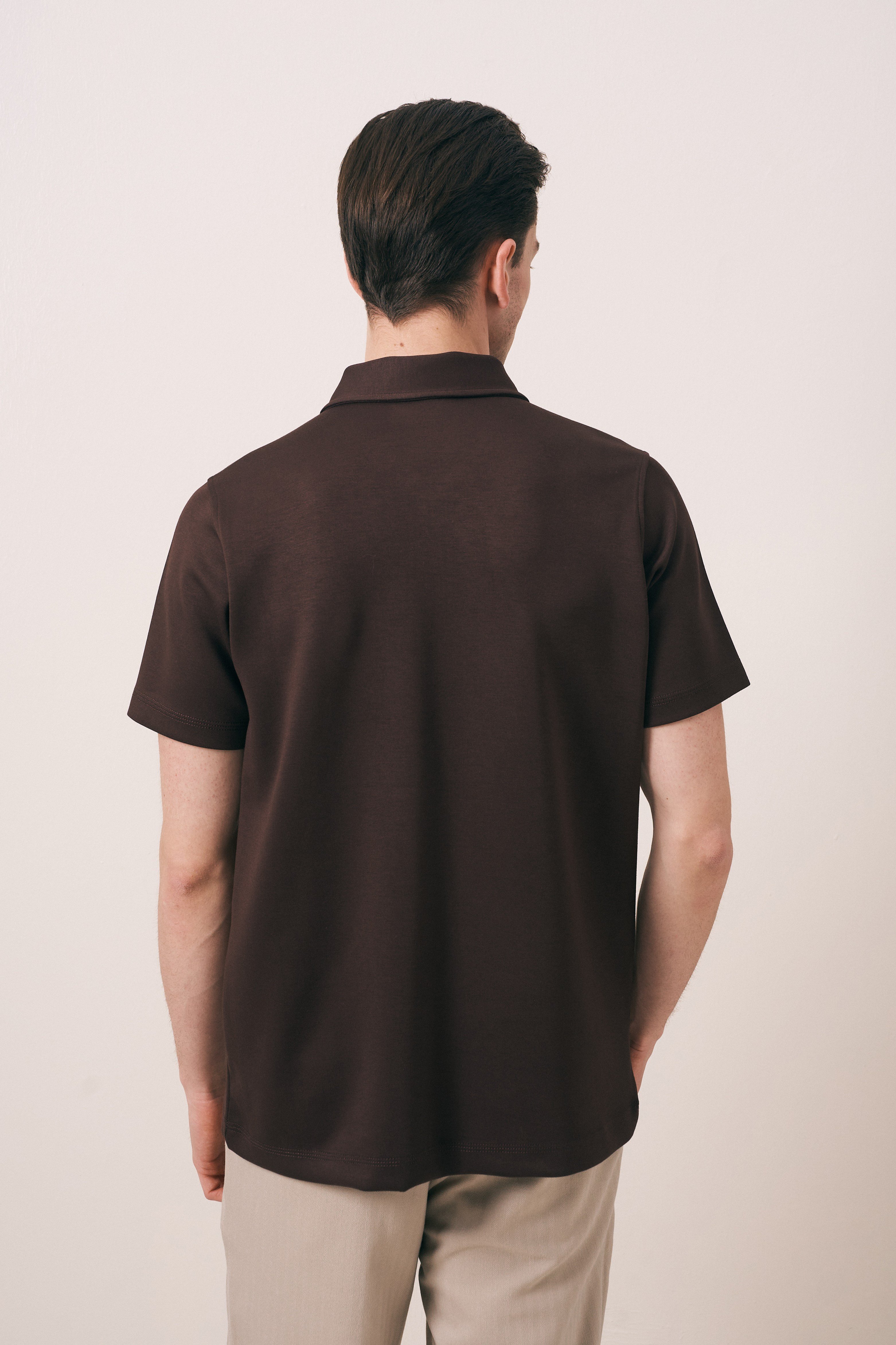 REGULAR FIT OYSHO FERMUARLI POLO T-SHIRT