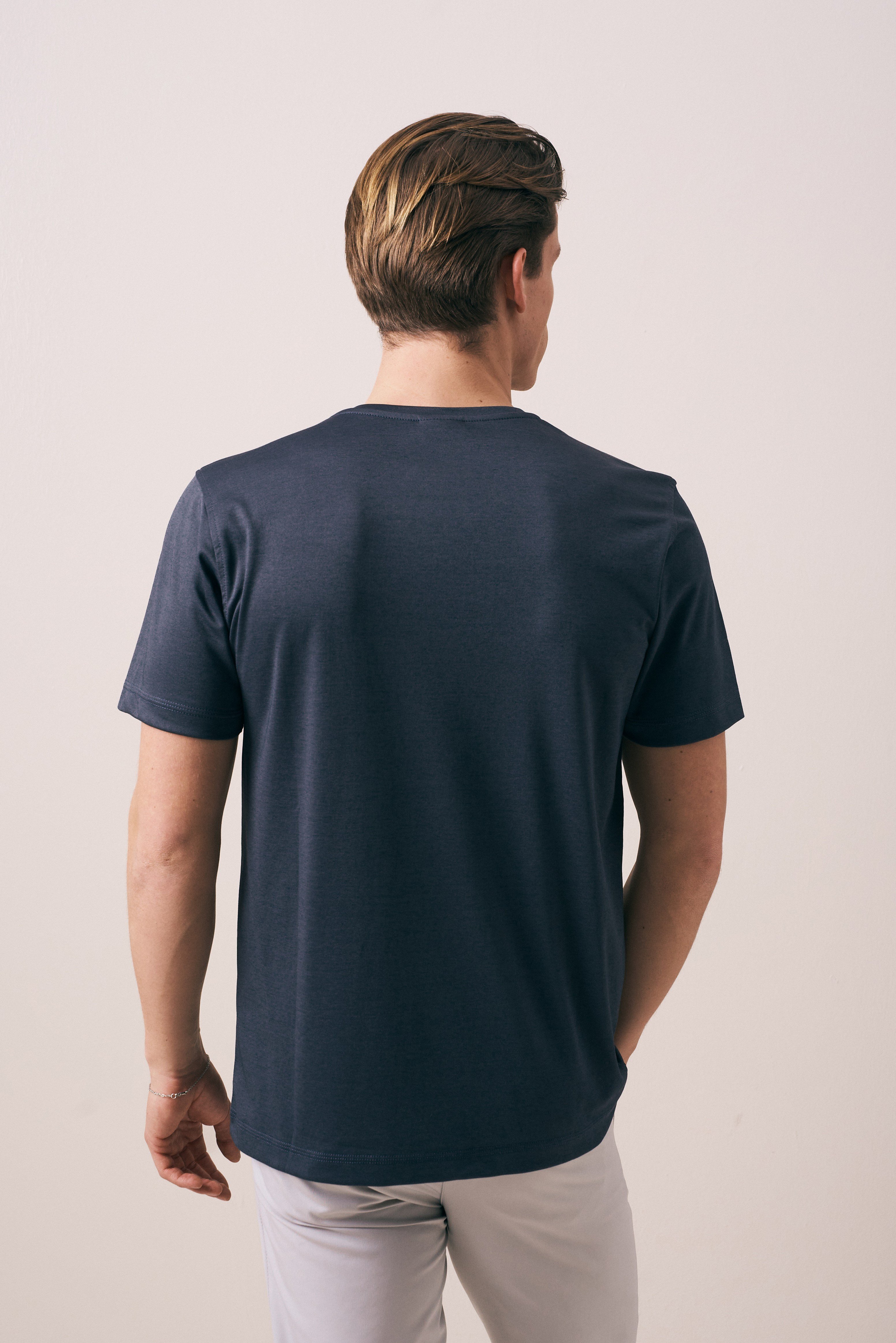 REGULAR FIT PAMUK-POLYESTER KISA KOL T-SHIRT