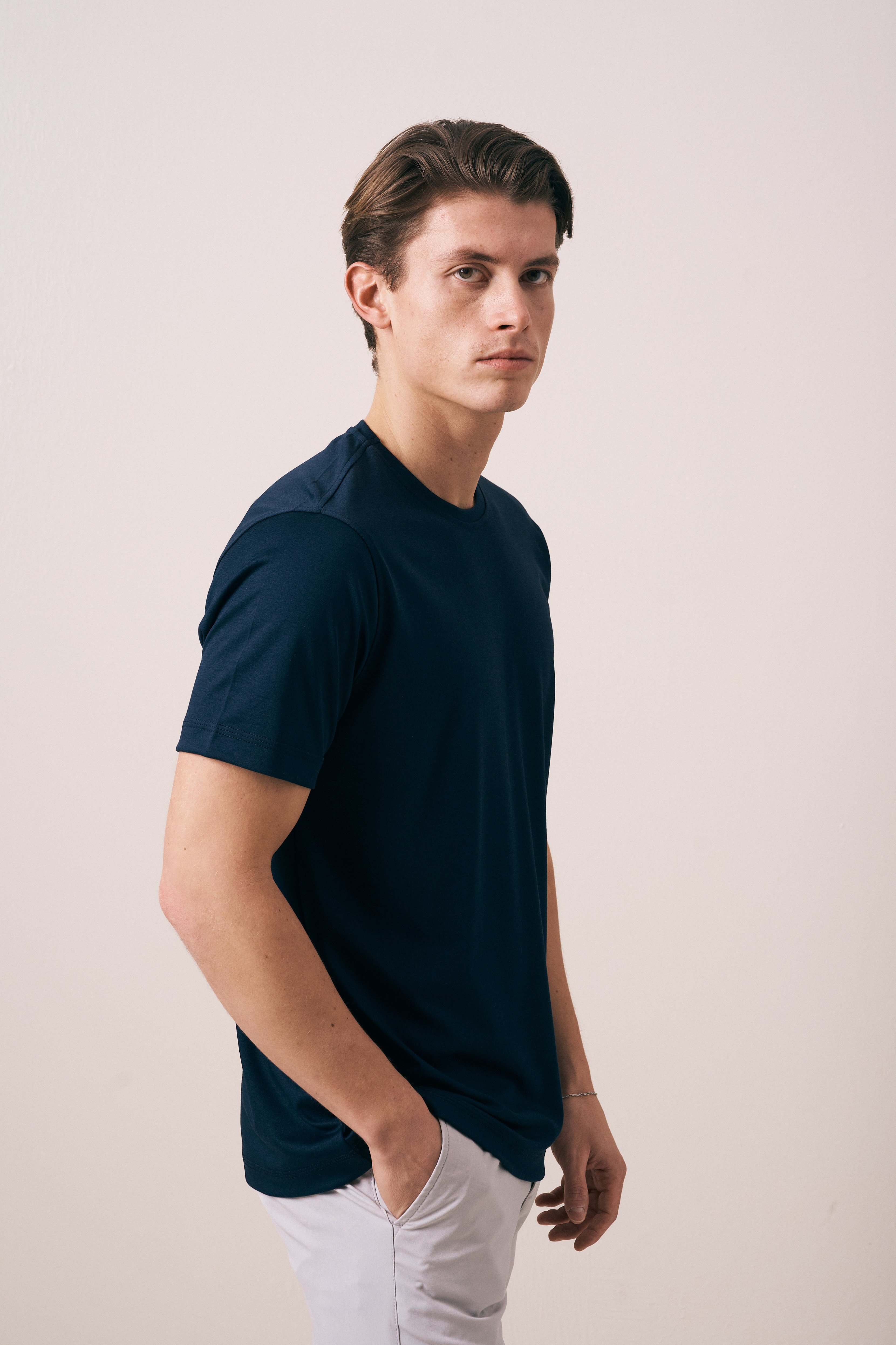 REGULAR FIT PAMUK-POLYESTER KISA KOL T-SHIRT