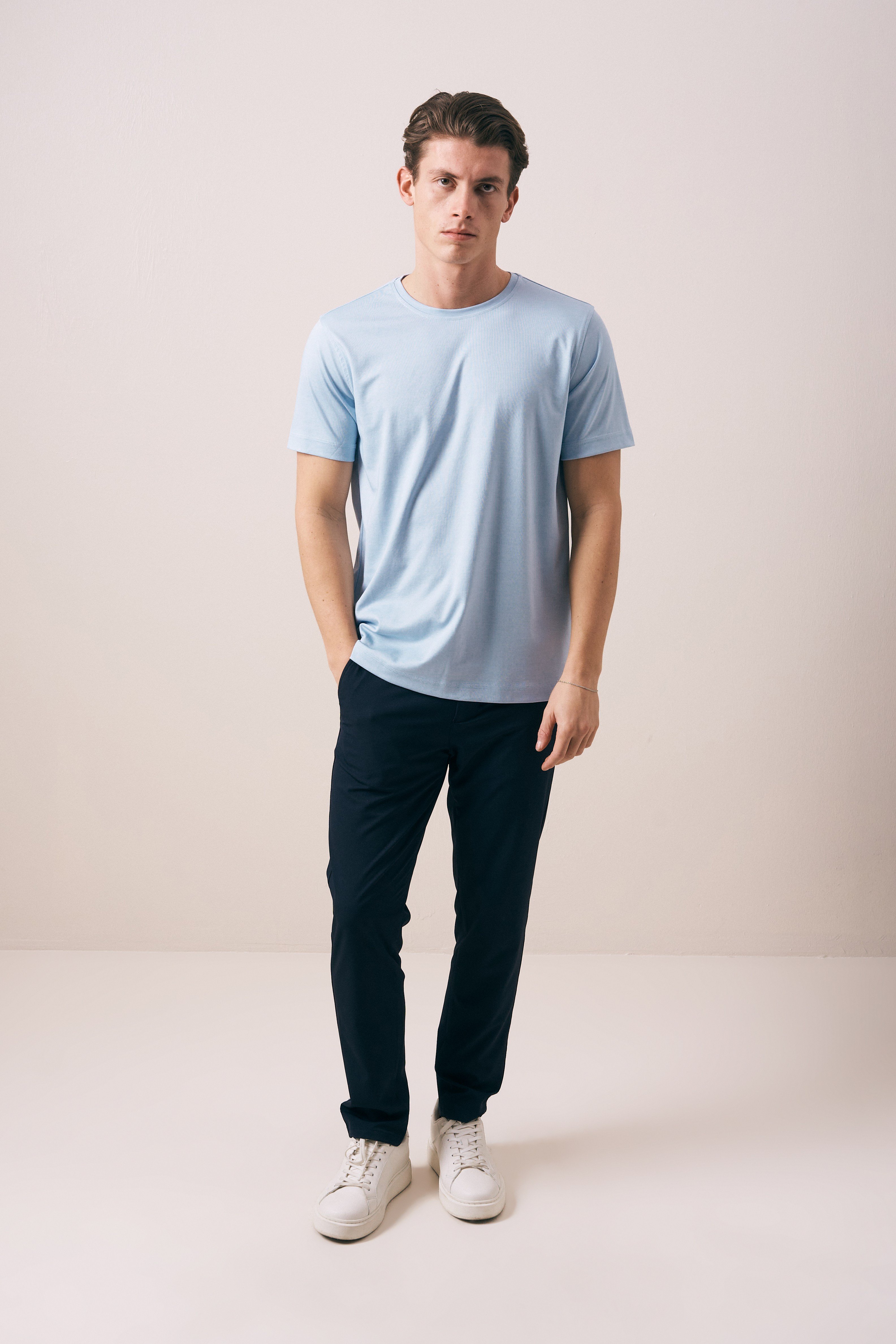 REGULAR FIT PAMUK-POLYESTER KISA KOL T-SHIRT