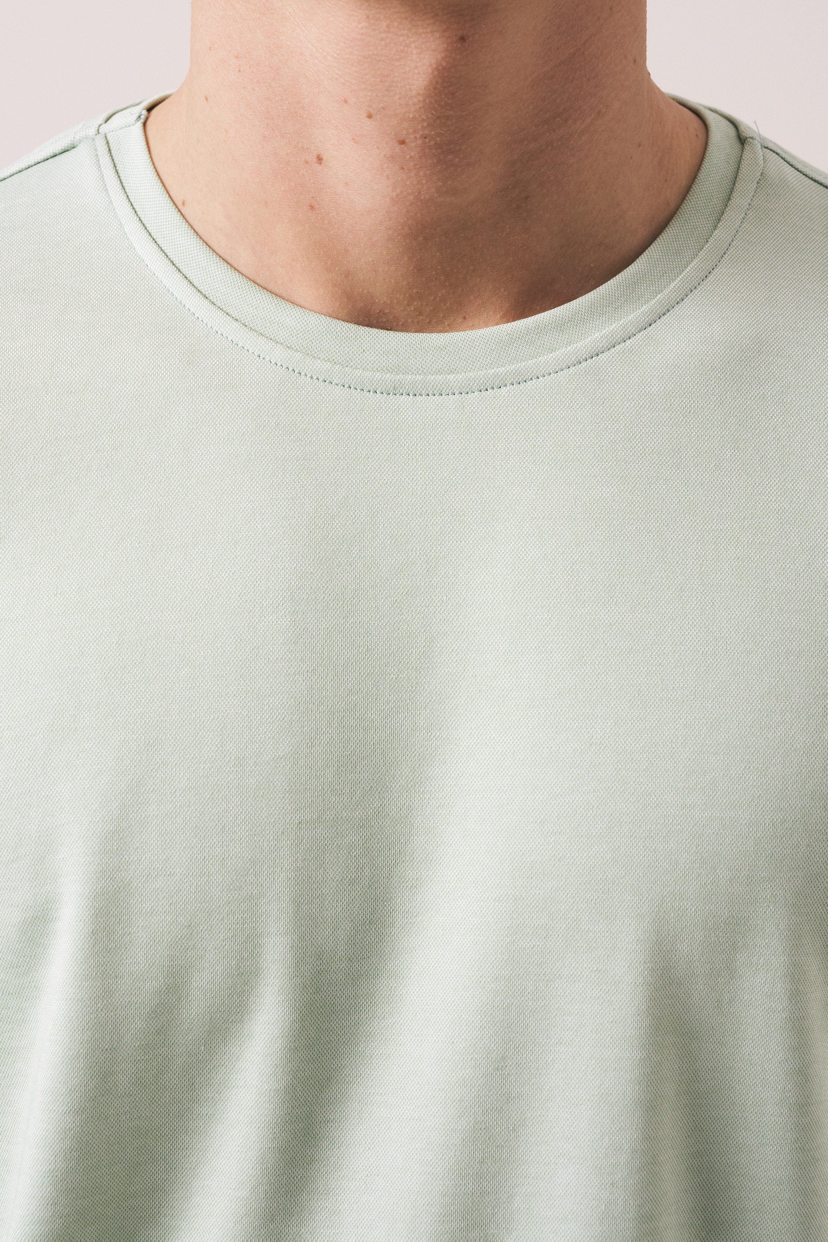REGULAR FIT PAMUK-POLYESTER KISA KOL T-SHIRT