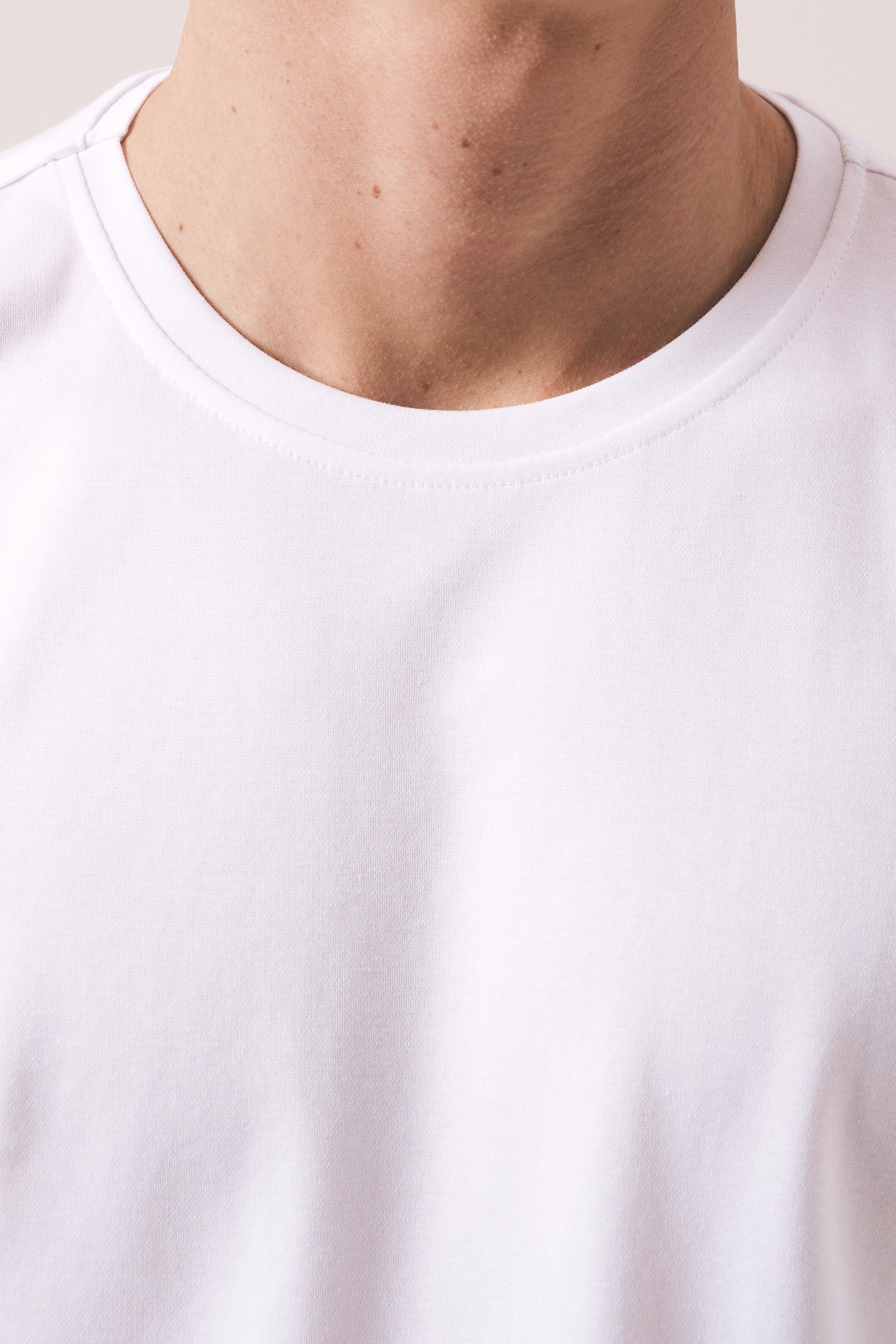 REGULAR FIT PAMUK-POLYESTER KISA KOL T-SHIRT