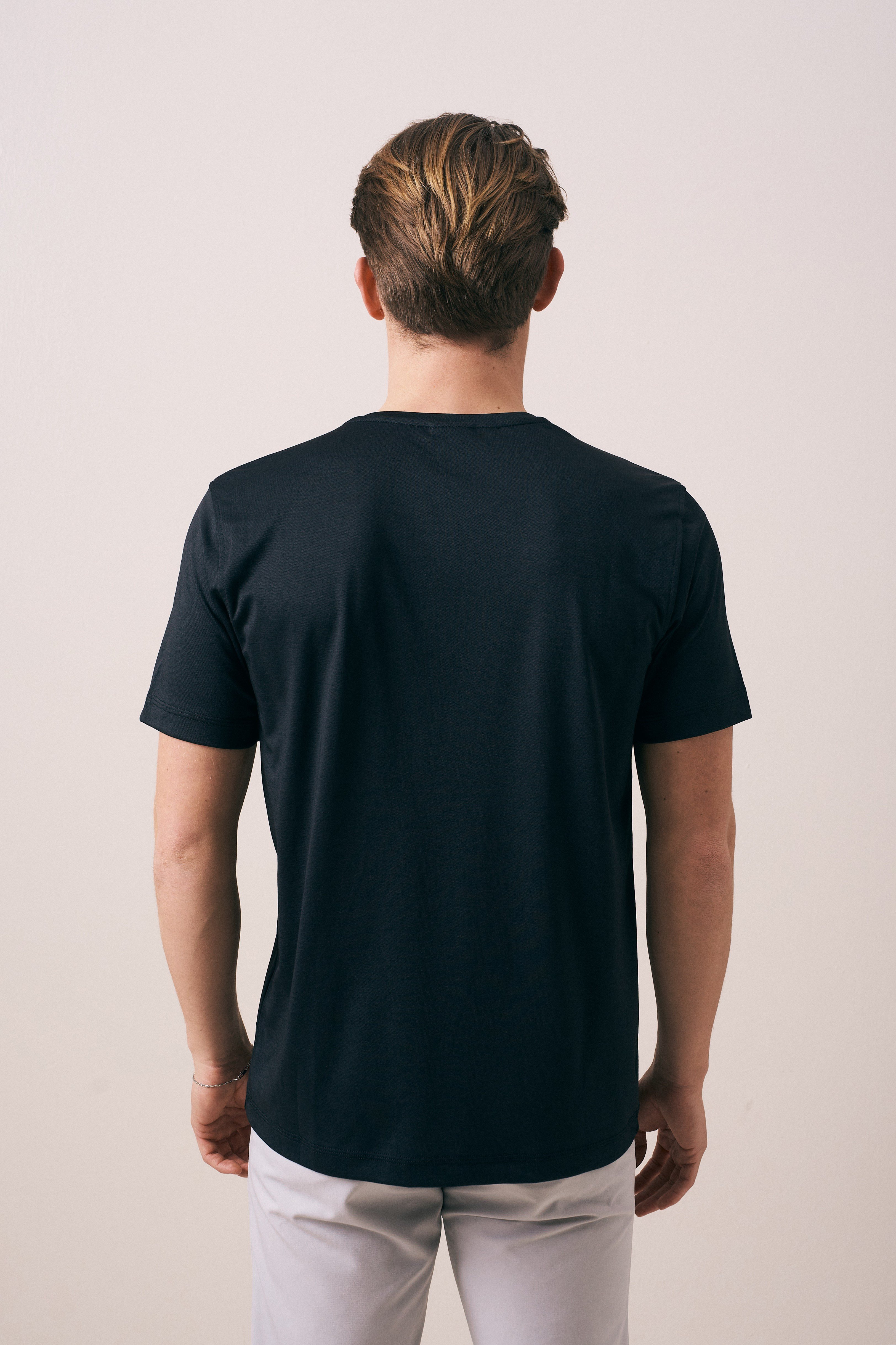 REGULAR FIT PAMUK-POLYESTER KISA KOL T-SHIRT