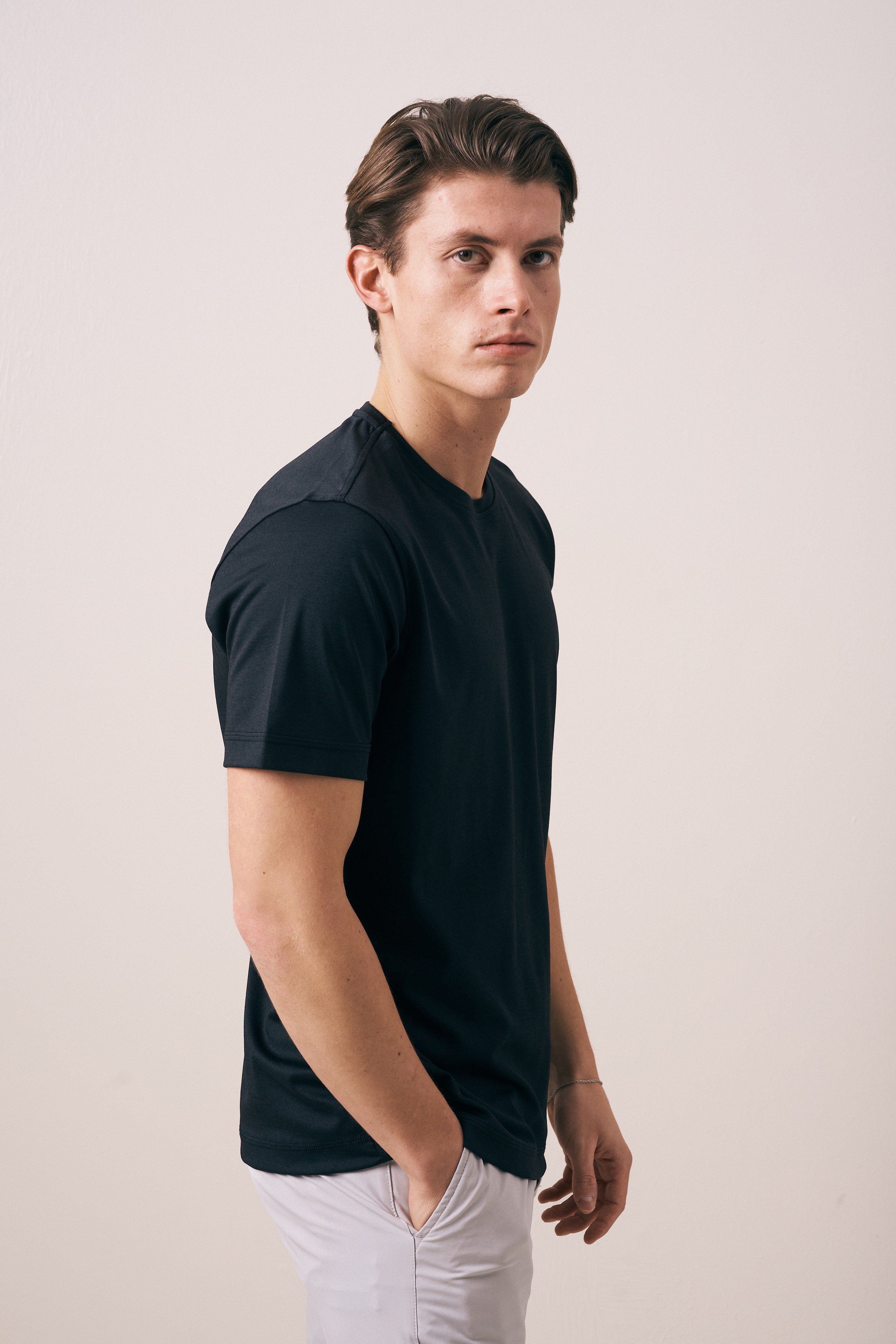 REGULAR FIT PAMUK-POLYESTER KISA KOL T-SHIRT