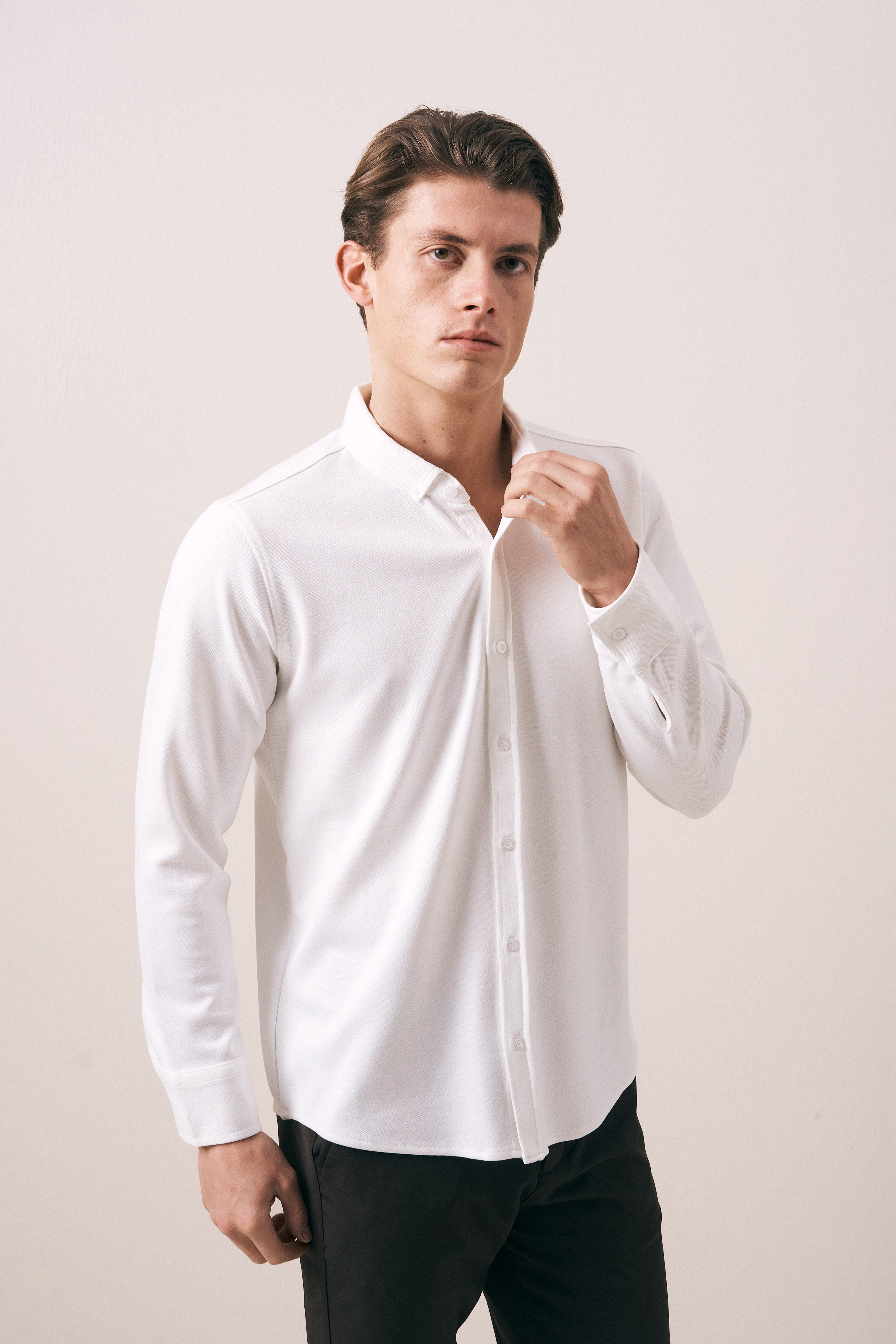 REGULAR FIT PIKE OYSHO UZUN KOL GÖMLEK