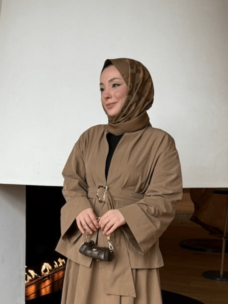Lina Belted Ceket | Vizon