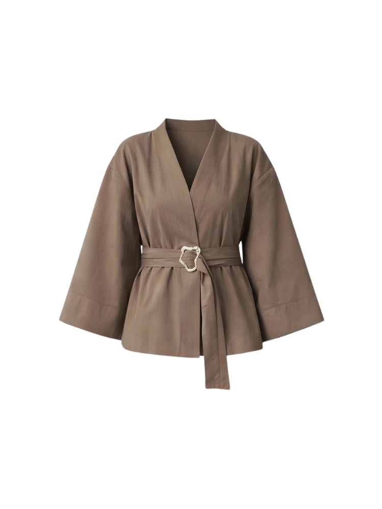 Lina Belted Ceket | Vizon