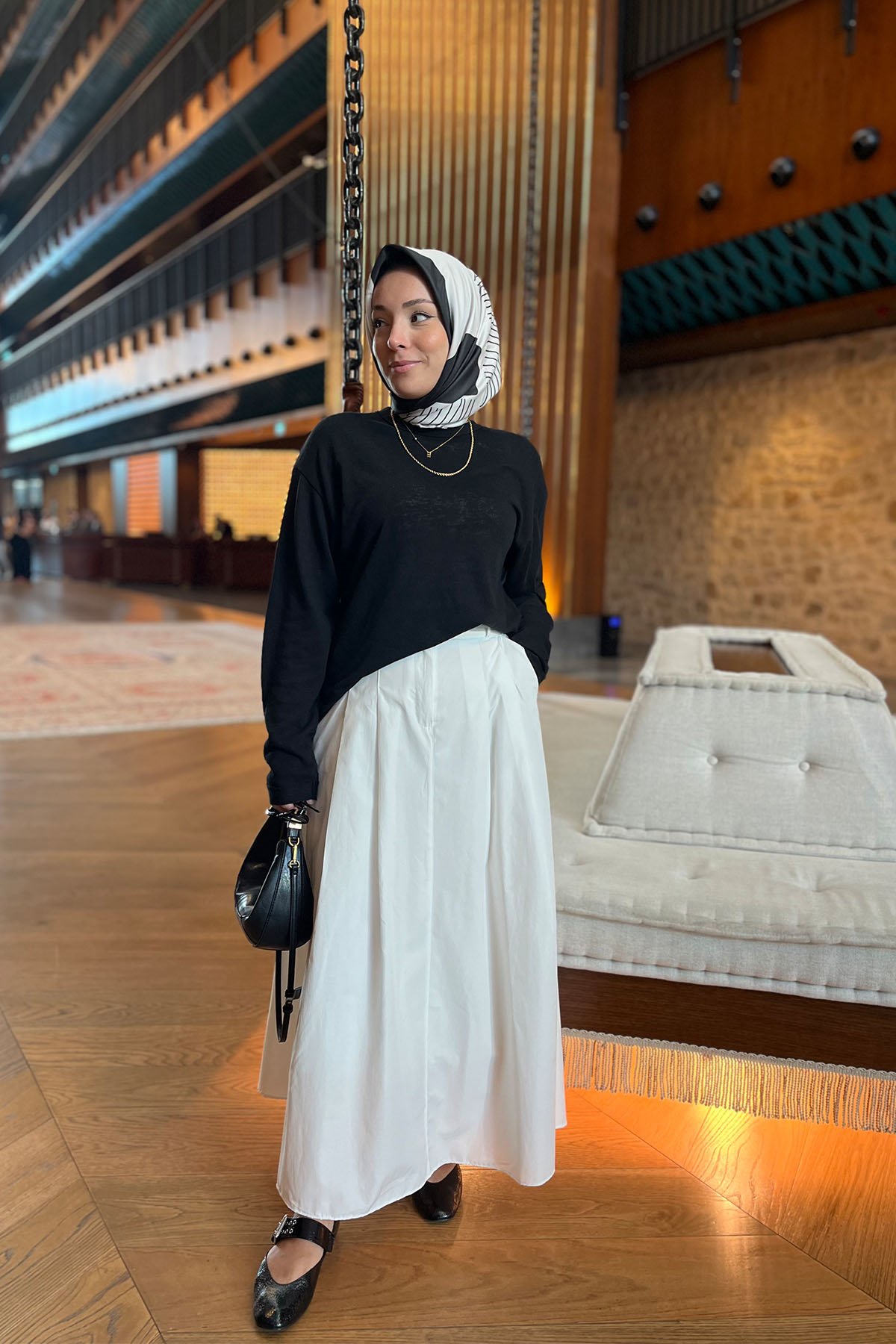 Pure Poplin Pile Etek Ekru