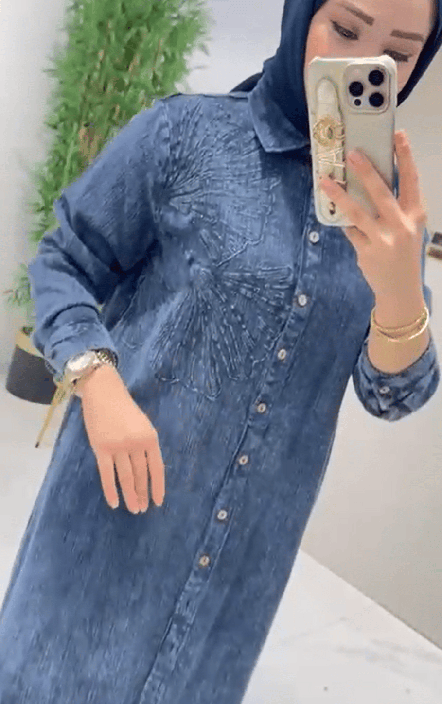 2 Parçalı Tunik Takım %100 Pamuk Lacivert