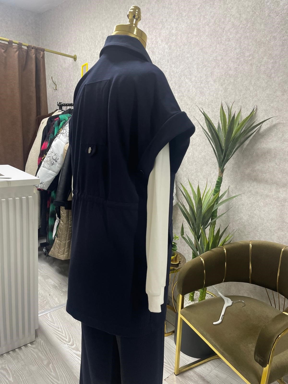 Fermuarlı Tunik, Pantolon Günlük Causal 3'lü Takım Şık & Rahat Stil Lacivert