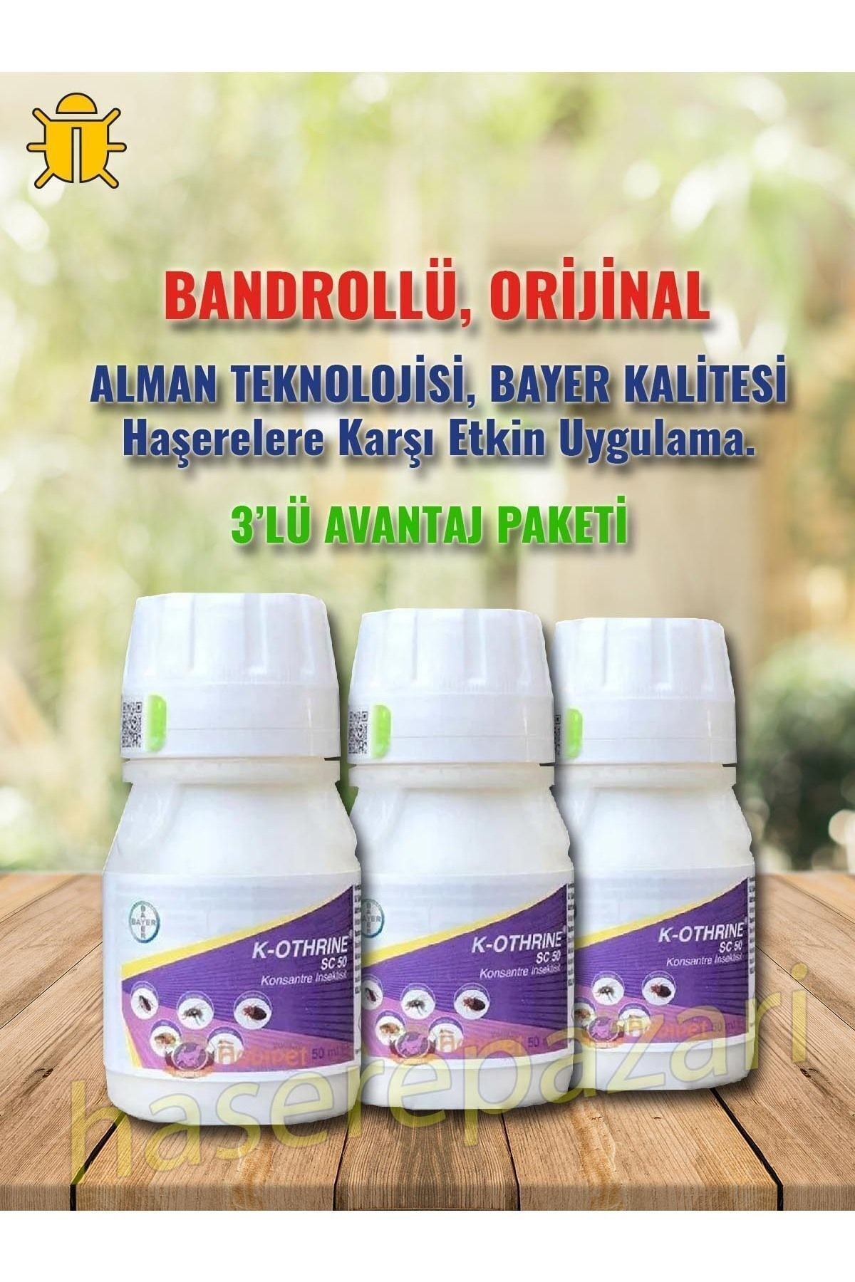 3'lü K-othrine Envu Sc50 50cc Konsantre Genel Haşere Ilacı