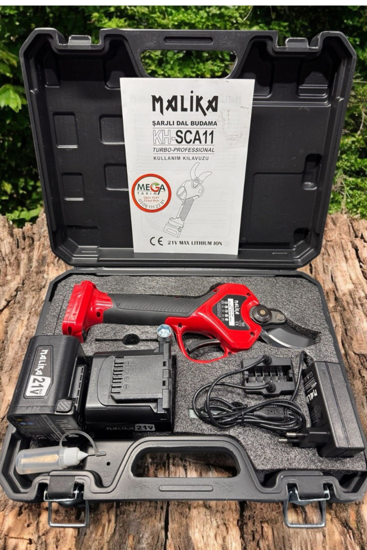 40mm Akülü Budama Makası 21 Volt 4 aH Çift Bataryalı Lithyum Pil