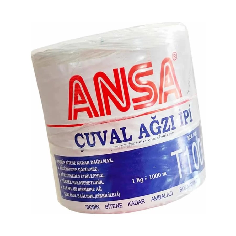 Ansa Çuval Ağzı Ipi Fibrilizeli Naylon Ip 1 kg 1000M