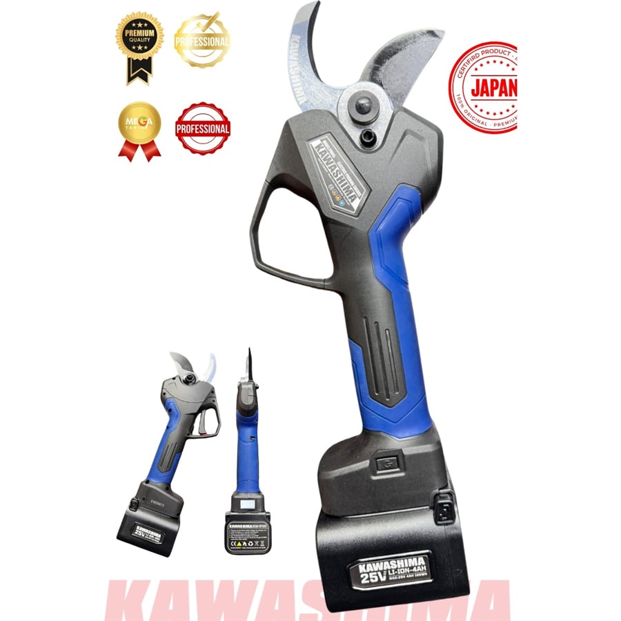 Kawashima 45MM Akülü Budama Makası 25 Volt 4 Ah 100WH Özel Üretim 12 Saat Çalışma Süresi
