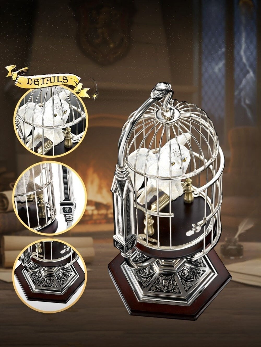Miniature Hedwig and Cage