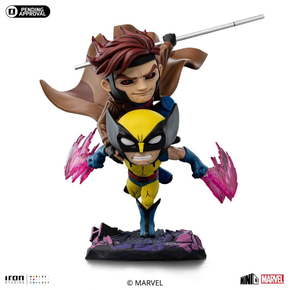 Statue Gambit and Wolverine - X-Men '97 - Minico - Iron Studios