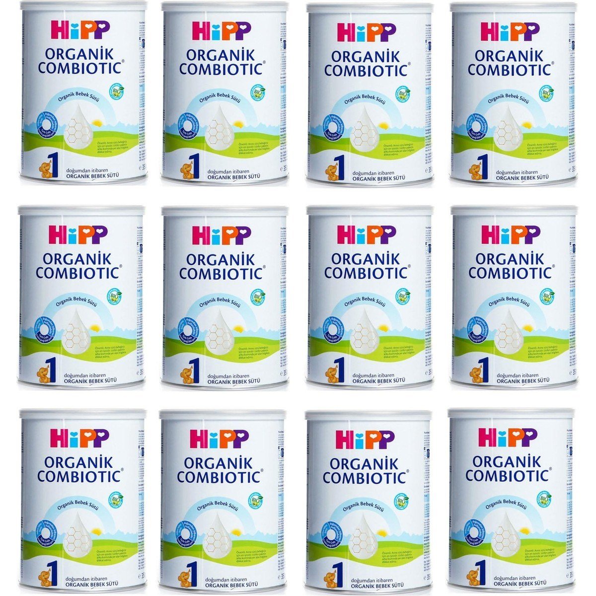 1 Organik Combiotic Bebek Sütü 350gr 12 Adet