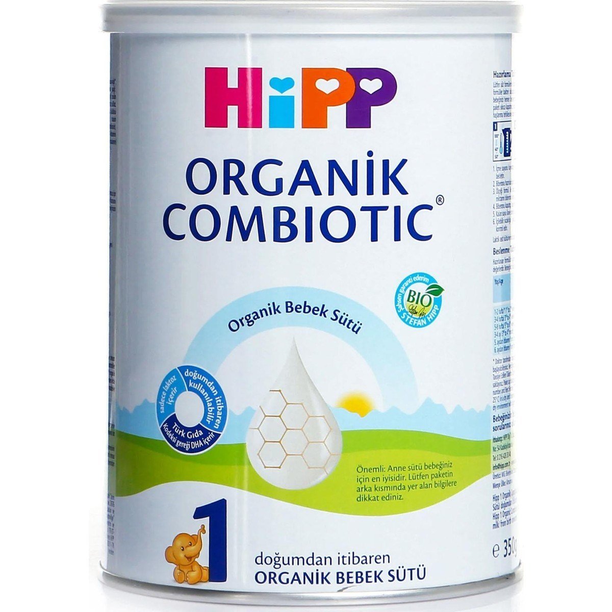 1 Organik Combiotic Bebek Sütü 350gr 12 Adet