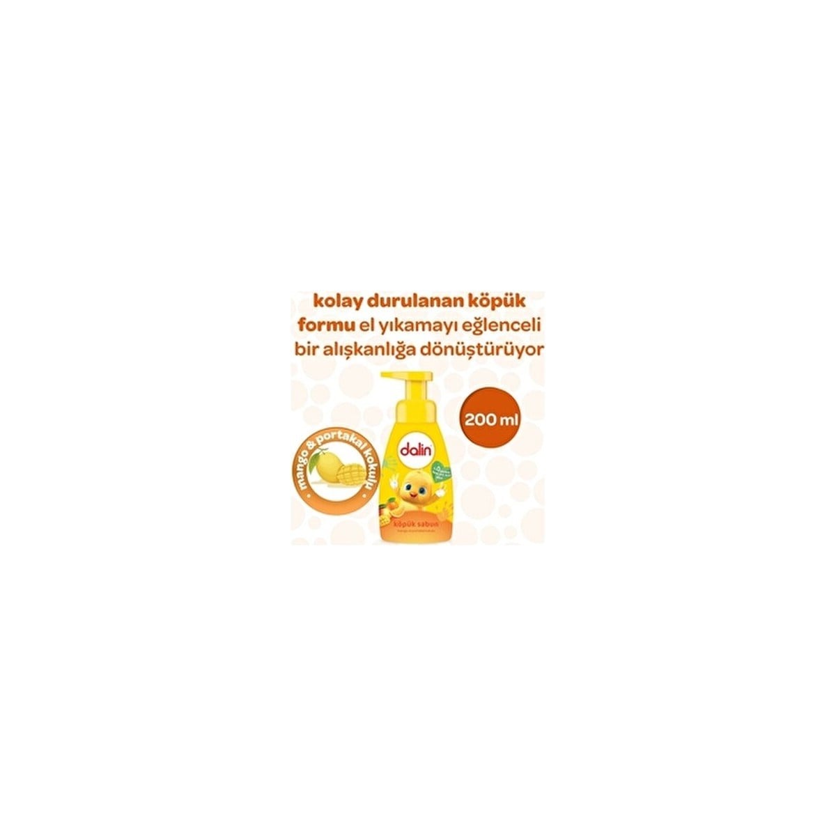 Bebek Banyo Köpük Sabunu 200 ml Orman Meyvesi Aromalı Hipoalerjenik ve Güvenli