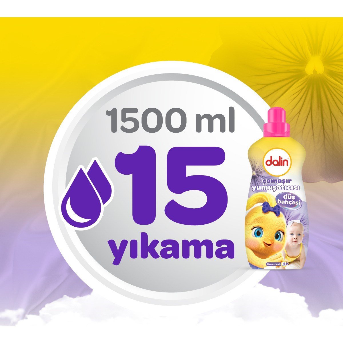 Çamaşır Yumuşatıcı 1500 ml Düş Bahçesi (Bebeklere Özel)
