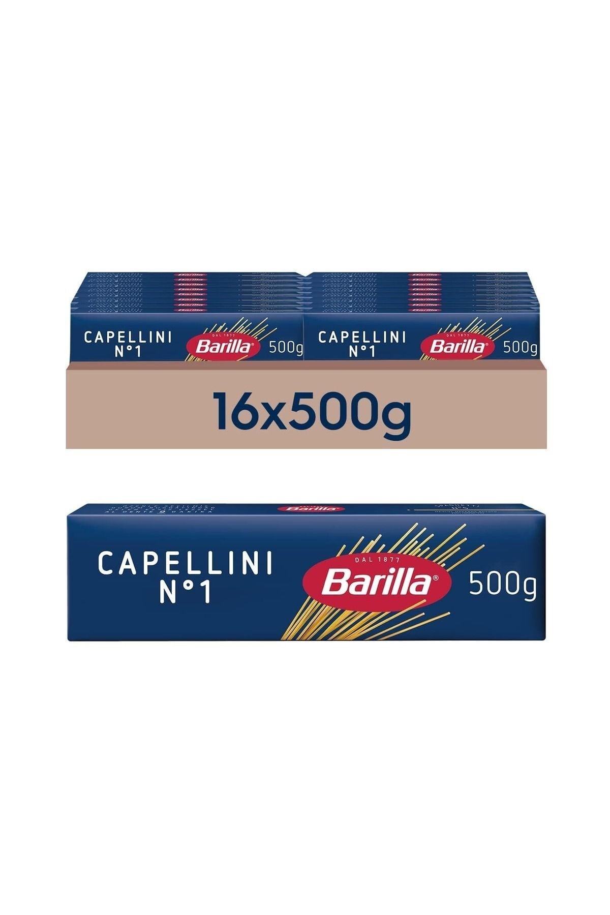 Capellini No:1 İnce Spaghetti 500 G x 16 paket (1 koli)