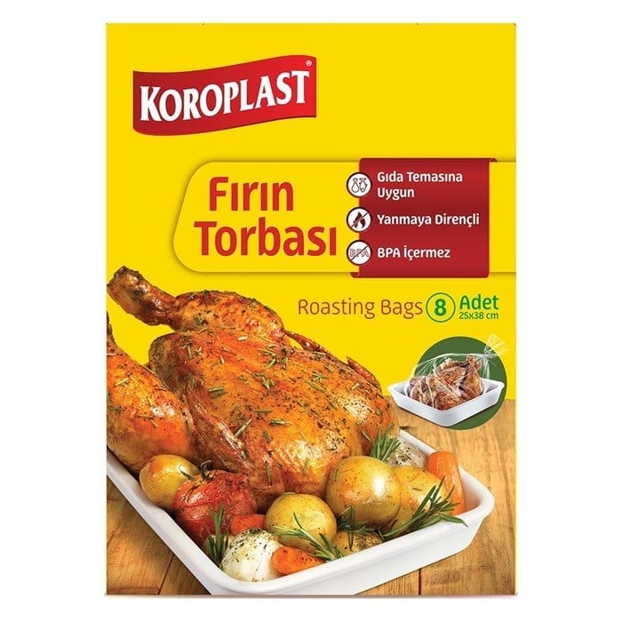 Fırın Torbası Küçük Boy 25x38 Cm 8 Adet