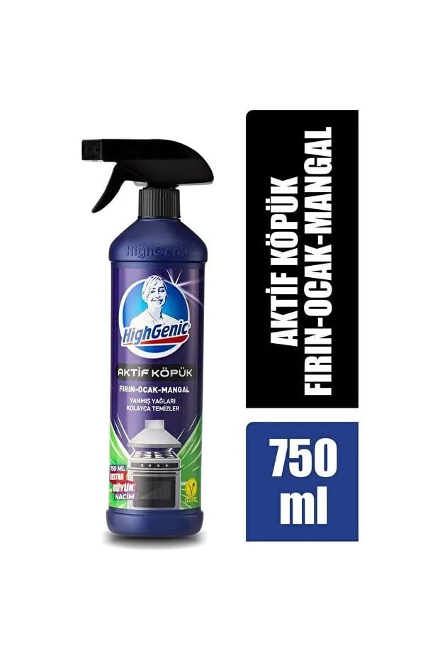 Highgenic Aktif Köpük Fırın Ocak Mangal Temizleyici 750ml