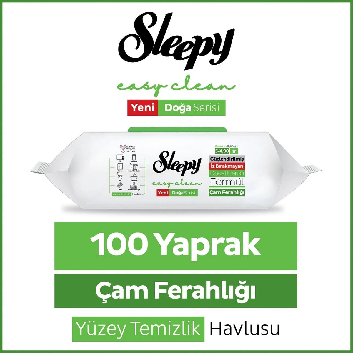 Pine Yüzey Temizlik Havlusu mendili Çam Ferahlığı 100 Yaprak