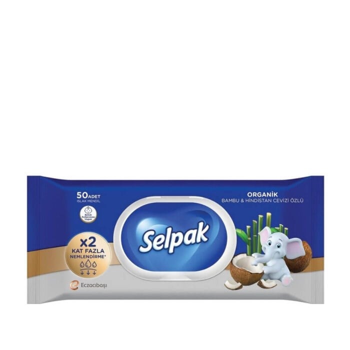 Selpak Bambu Hindistan Cevizi Yüzey Temizlik Mendili 1x50