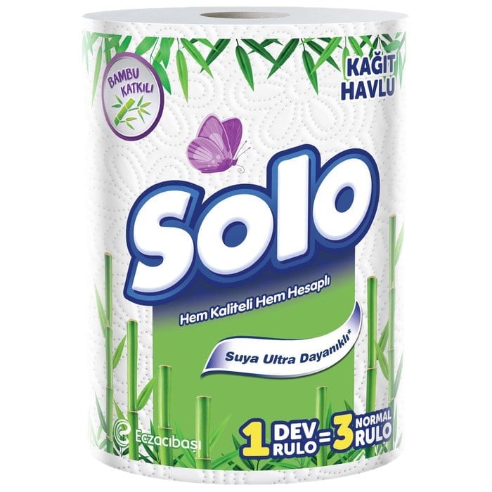 Solo Bambu Dev Rulo Havlu Kağıt 1=3