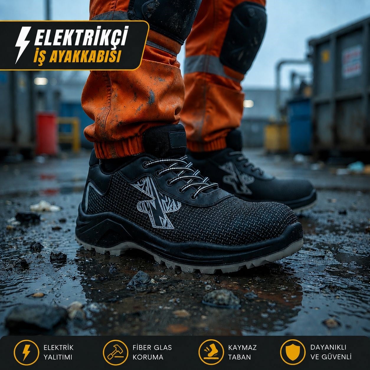 Aretias S700 Pro Fiberglass Burun Kevlar Ara Taban Elektrikçi İş Ayakkabısı