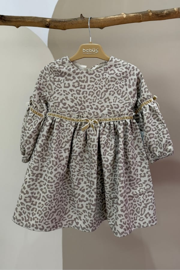 bebüş leopar elbise 