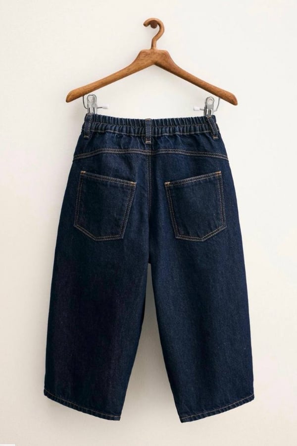 Çocuk Balon Kesim Denim Pantolon Lacivert | Noblekids