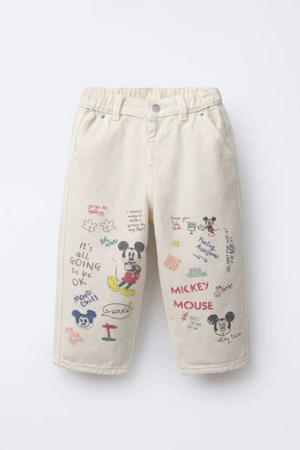 Çocuk Mickey Baskılı Tişört ve Baggy Pantolon Takım | Noblekids