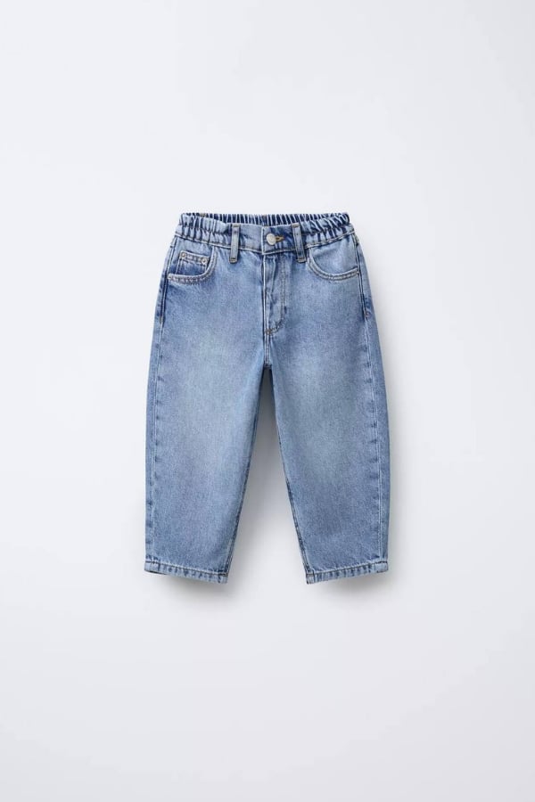Çocuk Rahat Kesim Denim Pantolon Mavi | Noblekids