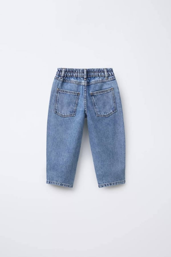Çocuk Rahat Kesim Denim Pantolon Mavi | Noblekids